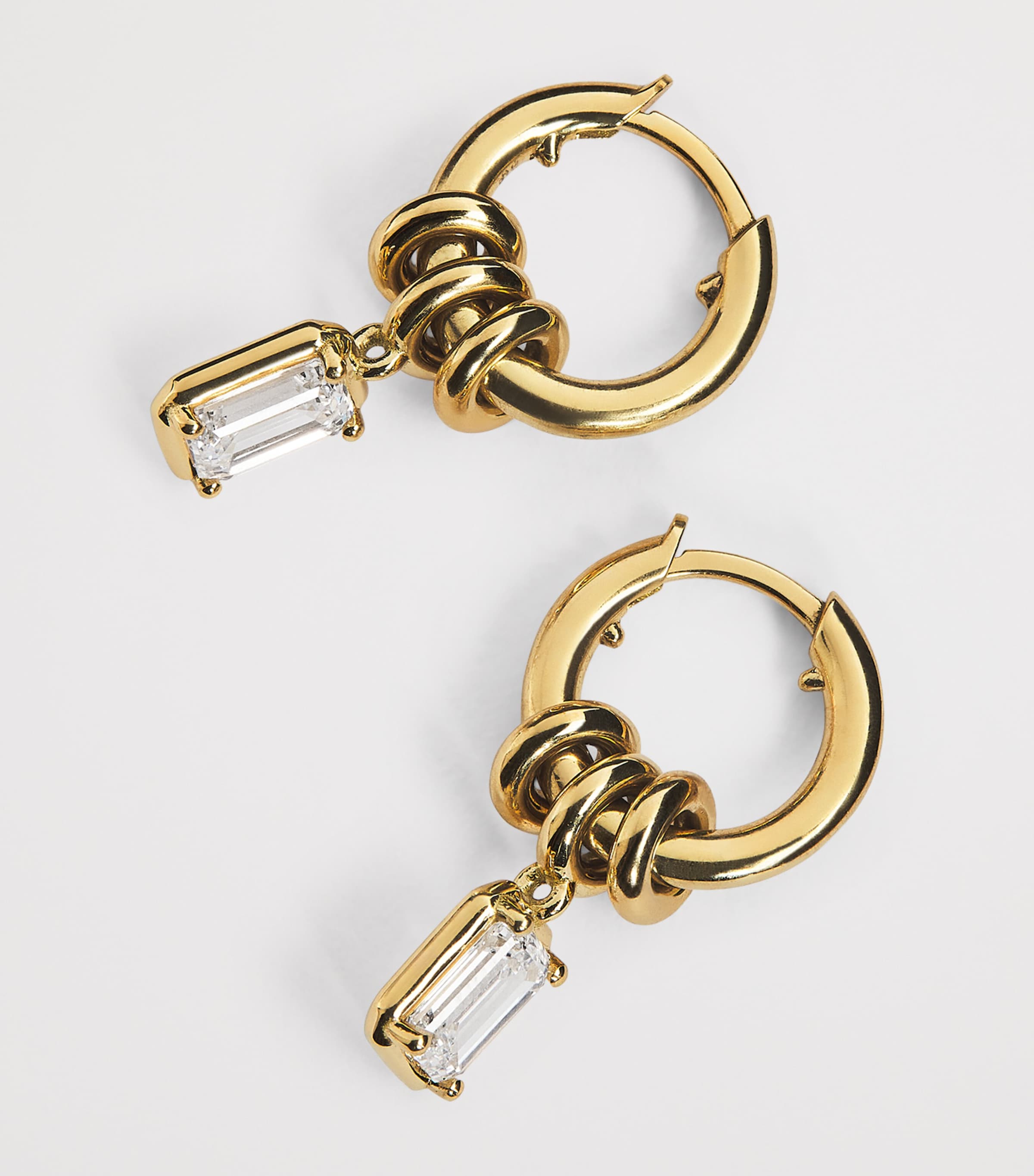 Spinelli Kilcollin Yellow Gold and Diamond Zahra Hoop Earrings Yellow Gold Image 6