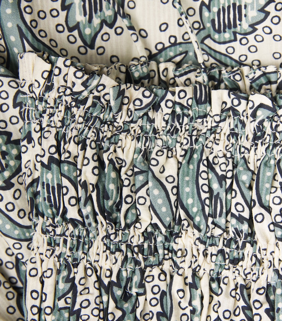 Cotton Shirred Maxi Dress VINE Image 5