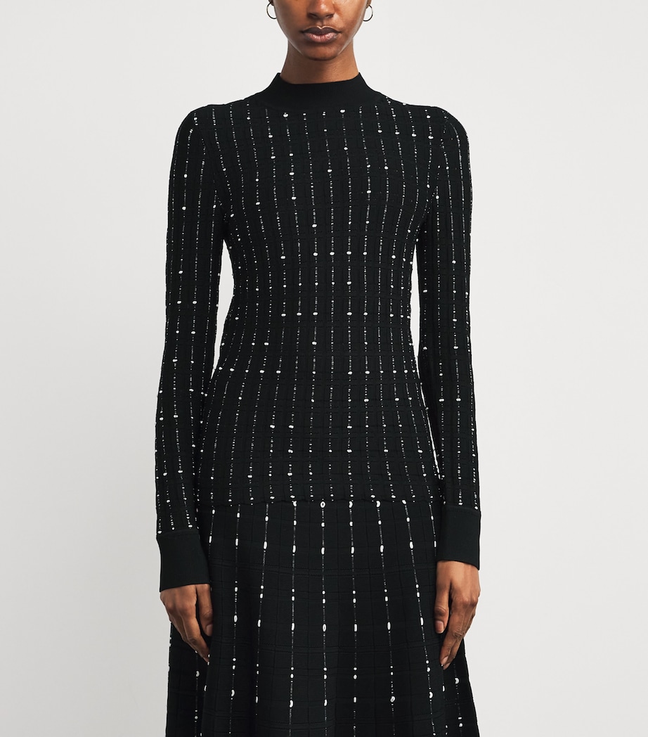 Fragmented Stripes Sweater BLACK/IVORY Image 3