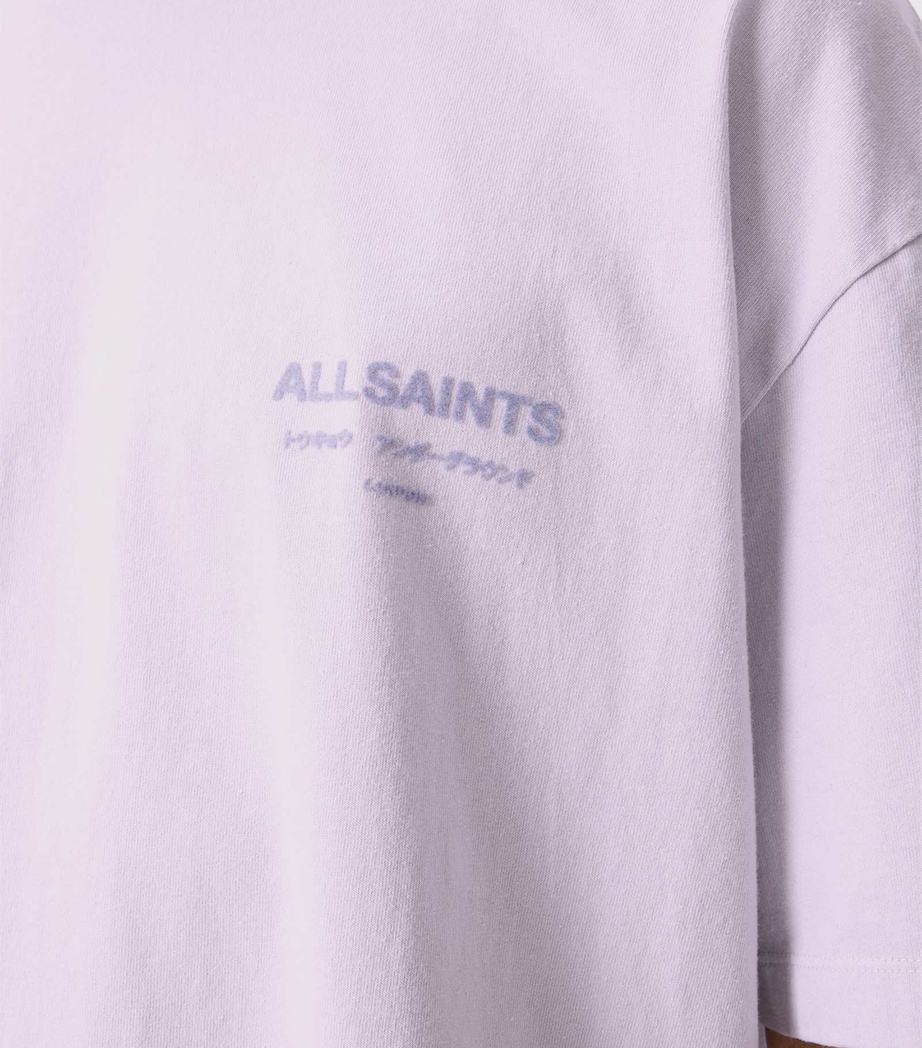 AllSaints Mens Organic Cotton Xander T-Shirt Parma Purple Image 5
