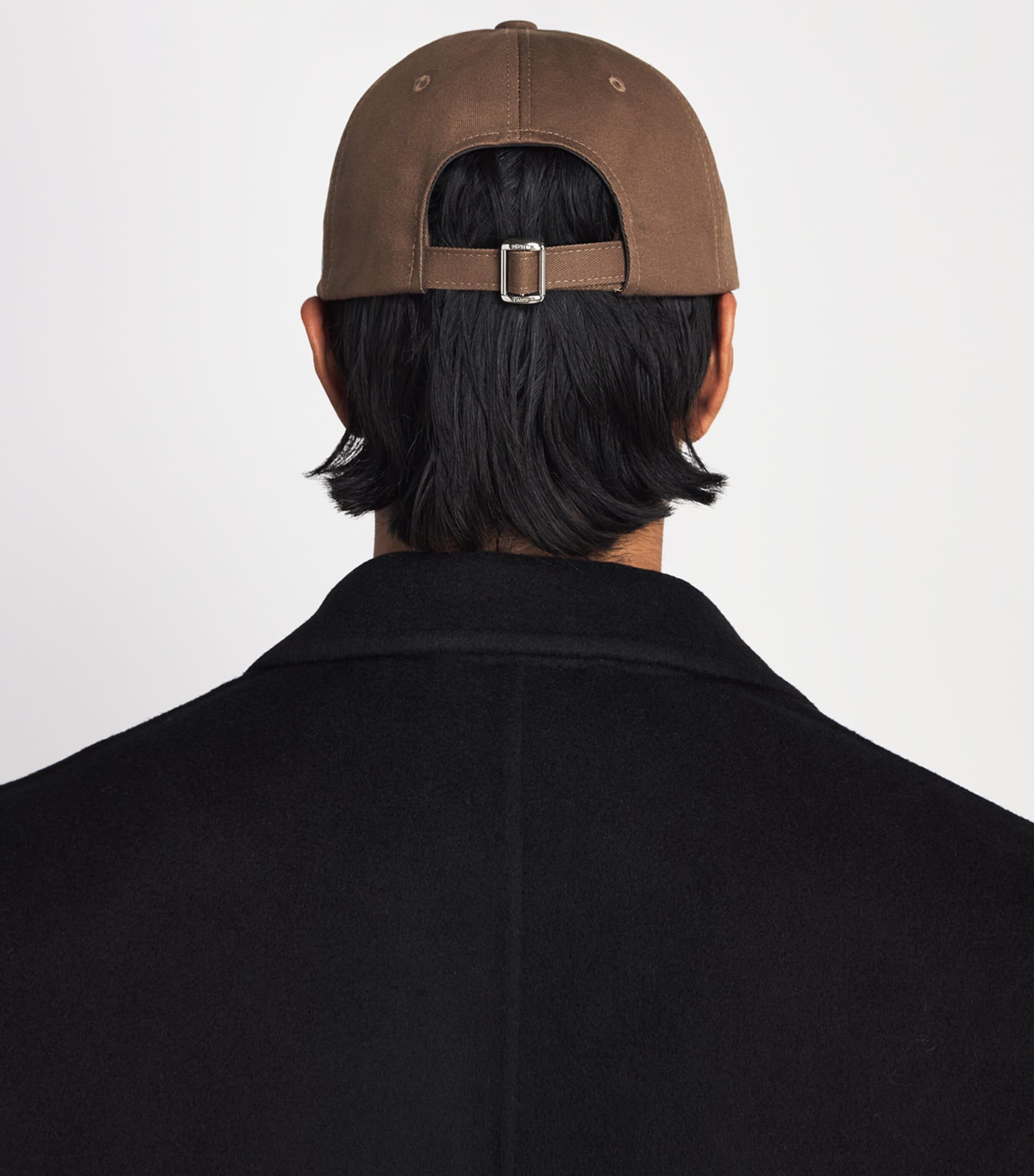System Cotton Embroidered Logo Cap Brown Image 4