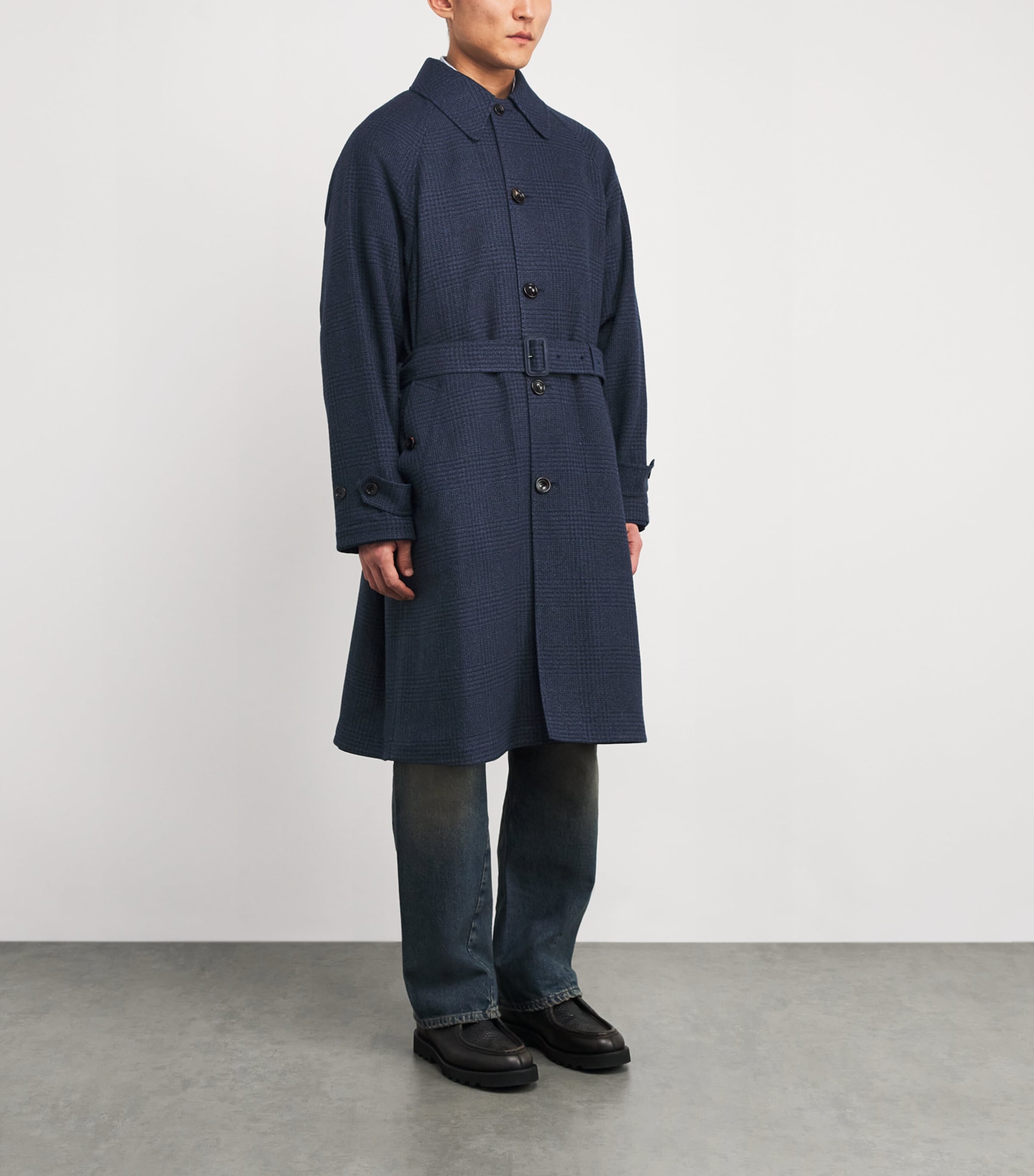 Reversible Water-Repellent Overcoat BRIGHT NAVY/NAVY Image 3