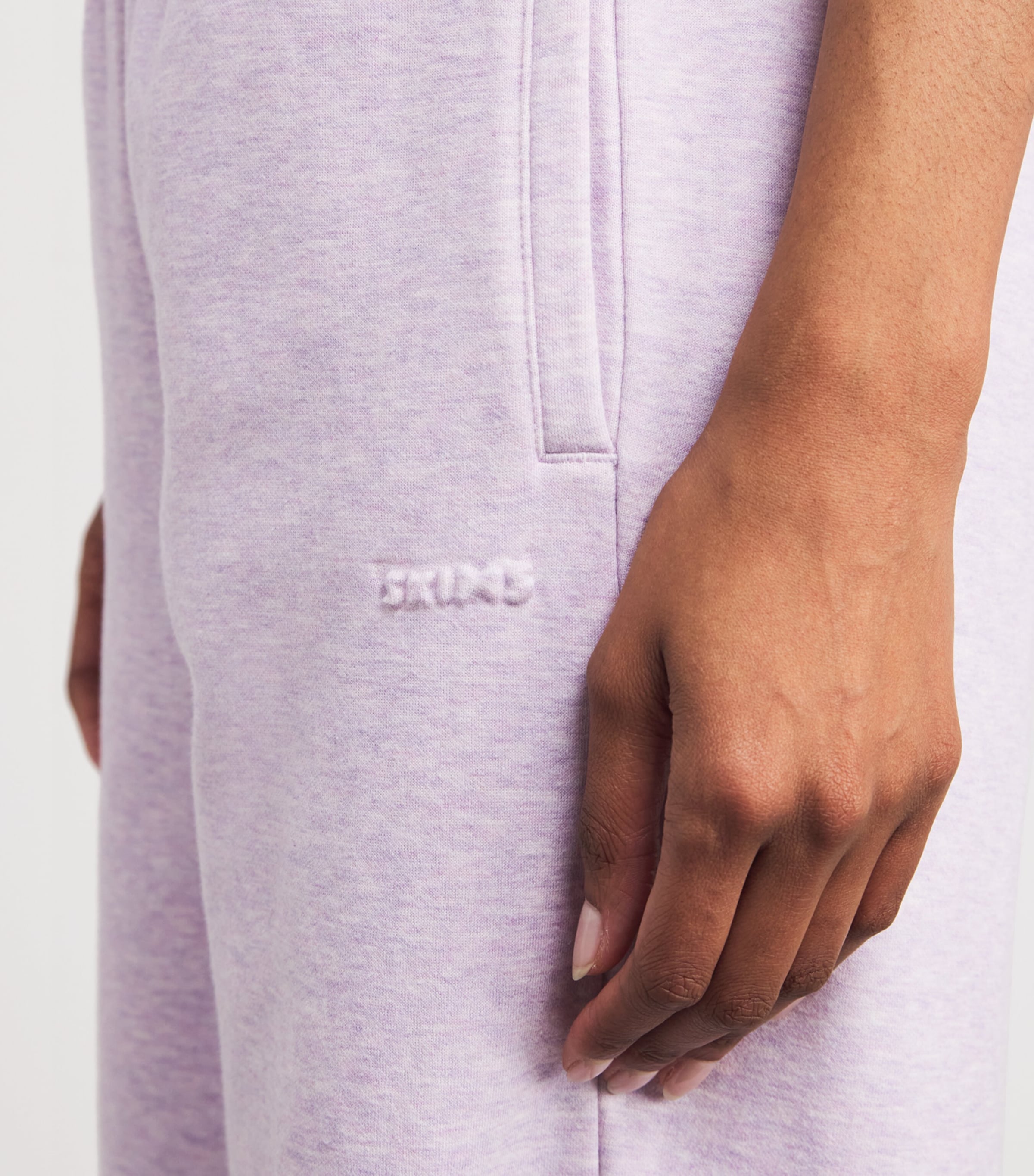 Cotton-Blend Fleece Straight Sweatpants PURPLE HEATHER Image 6