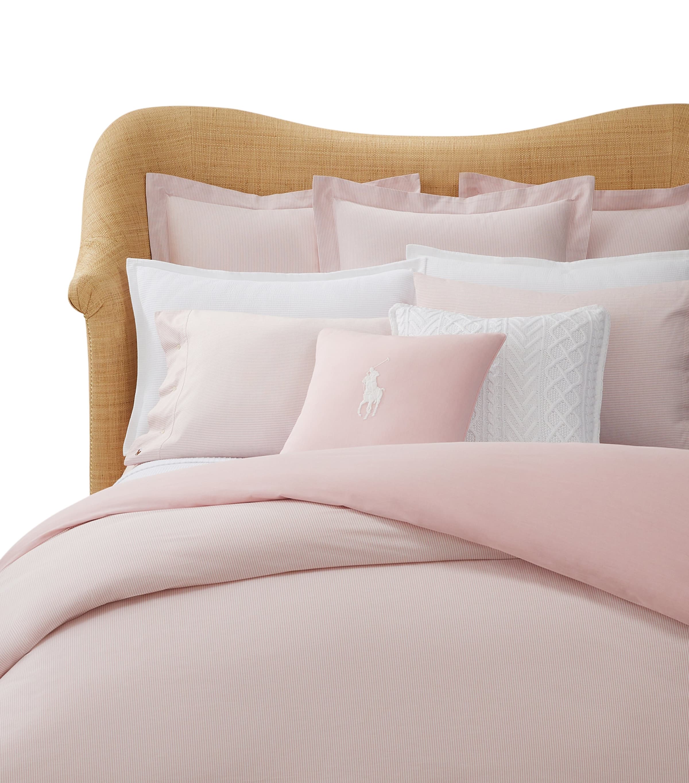 Shop Ralph Lauren Oxford Single Duvet Cover In Pink