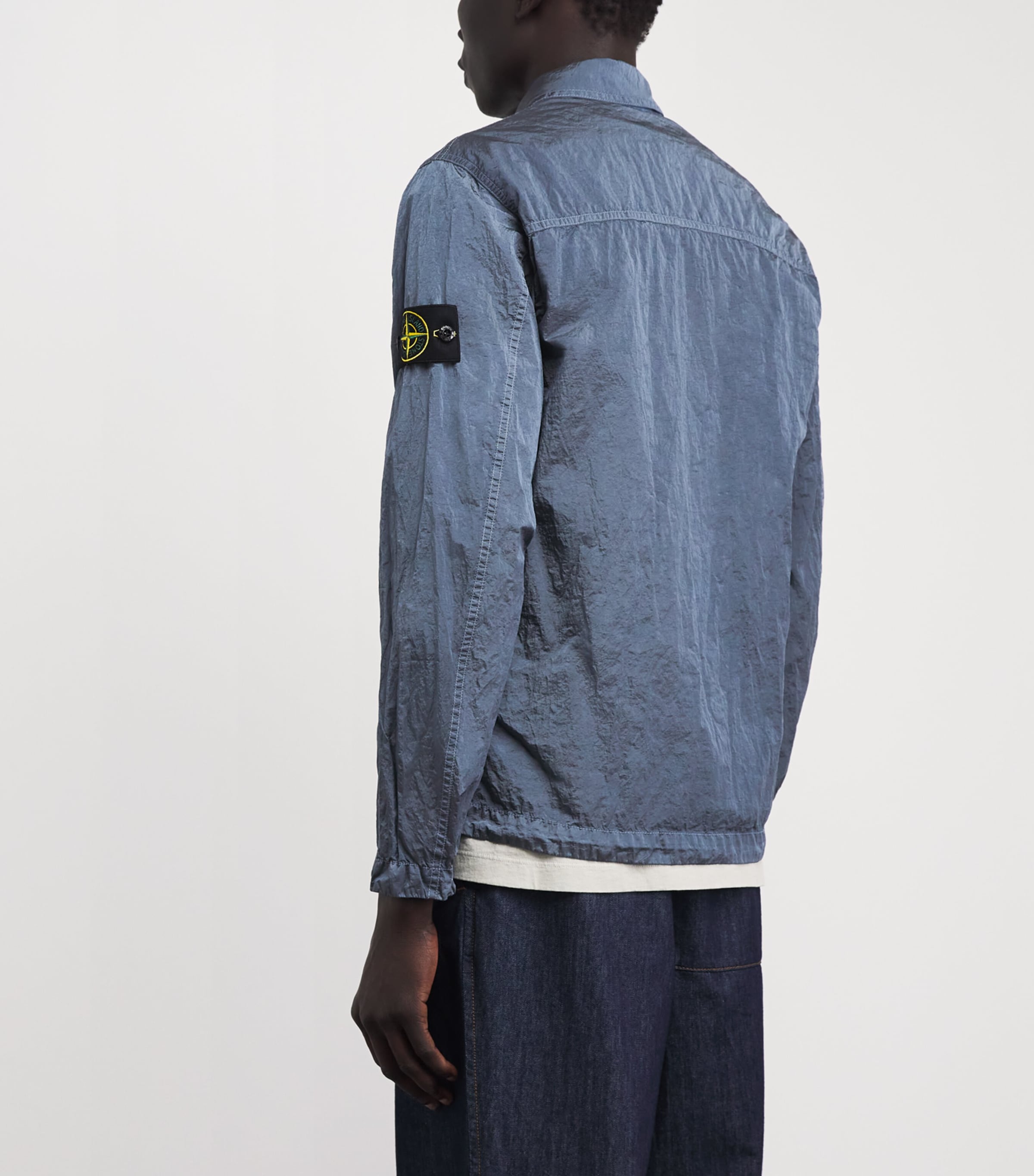 Stone Island Mens Nylon Zip-Up Overshirt Image 5