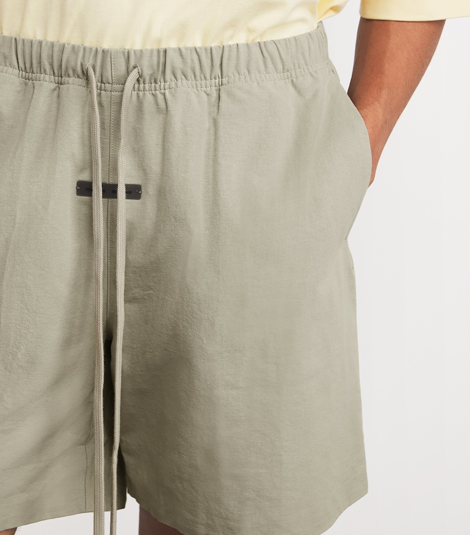 Cotton-Blend Logo Sweatshorts ABBEY STONE Image 6