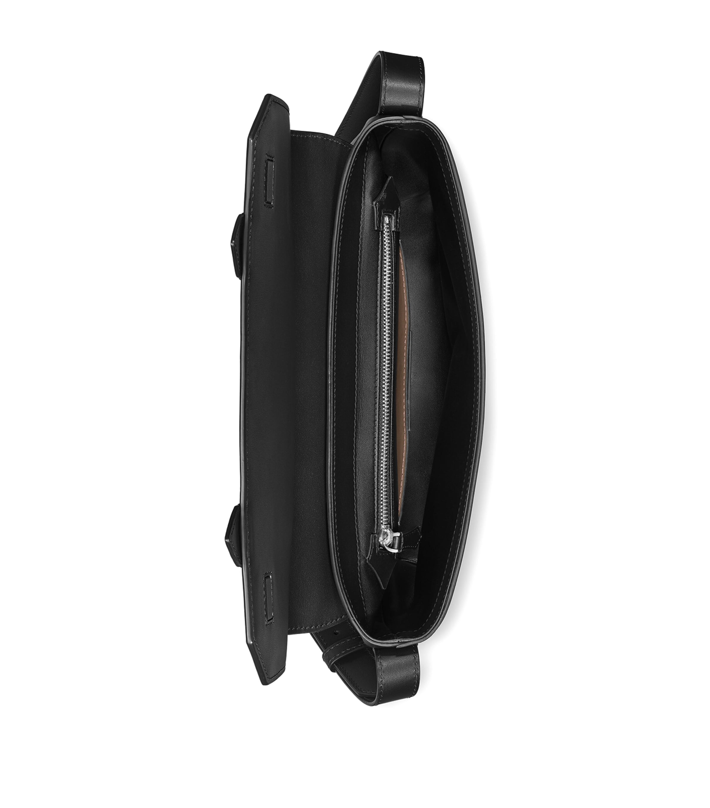 Small Leather Meisterstück Selection Messenger Bag BLACK Image 6