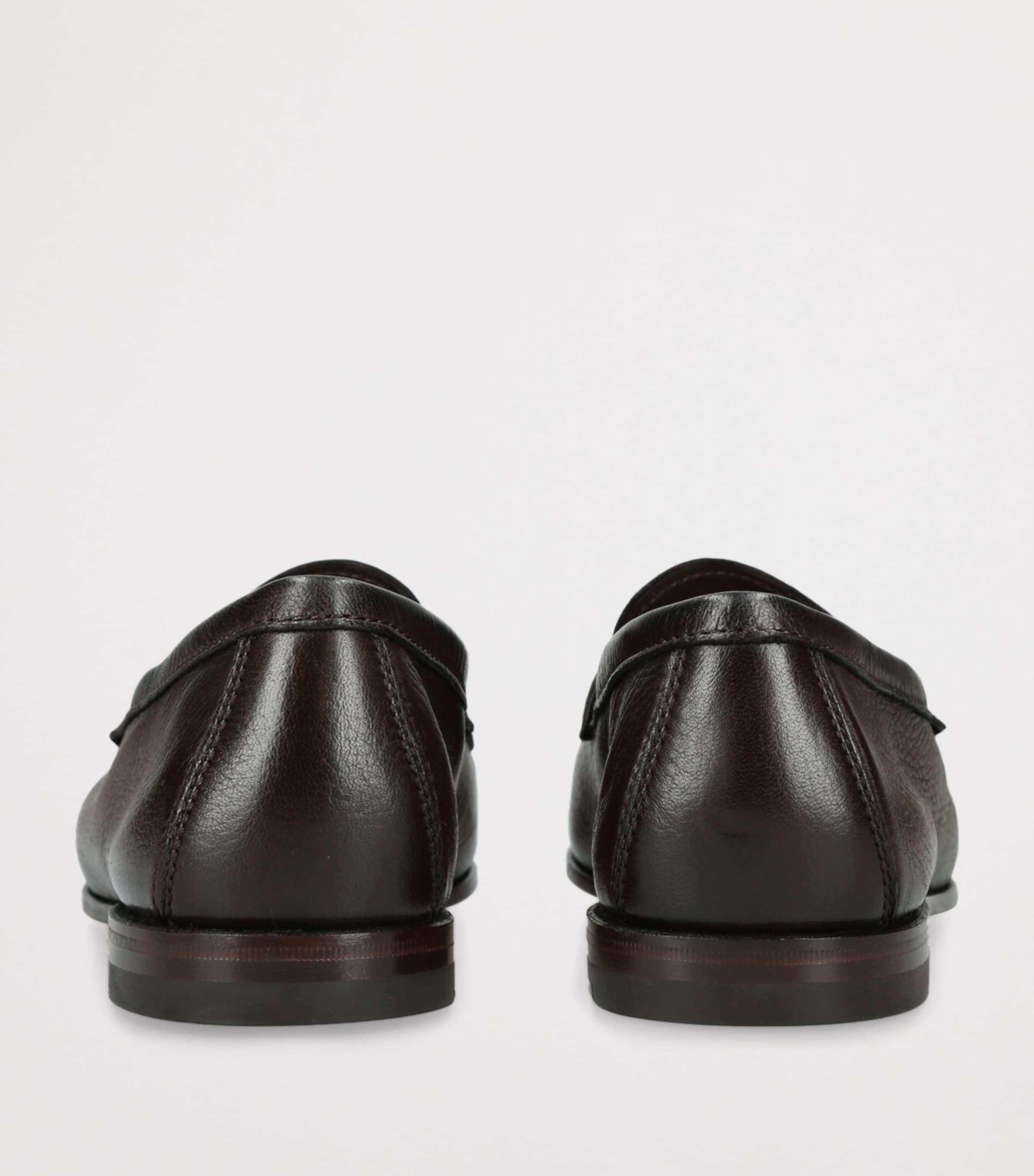 Grained Leather Carlos Loafers DARK BROWN Image 2