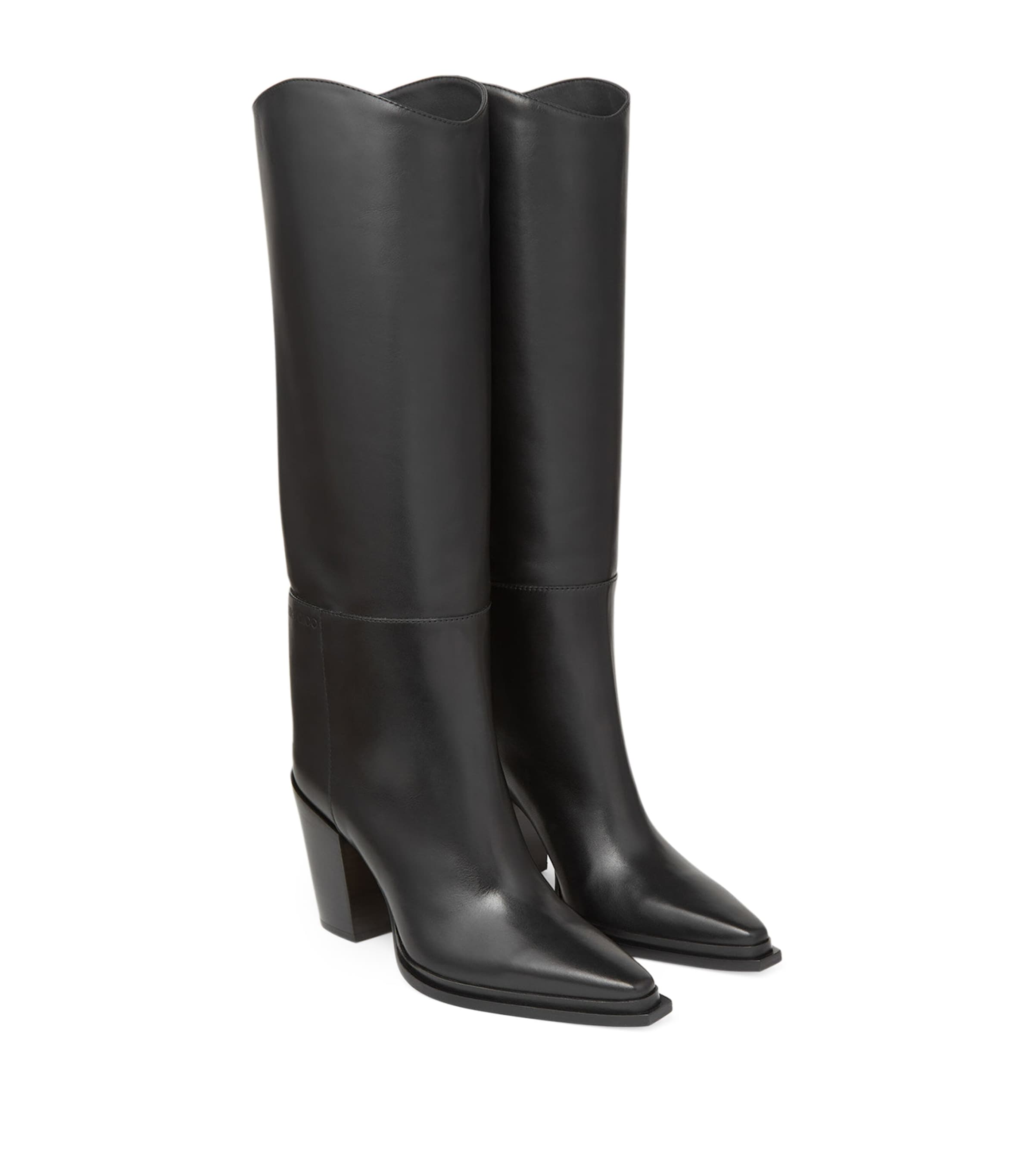 Cece 80 Leather Knee-High Boots BLACK Image 3