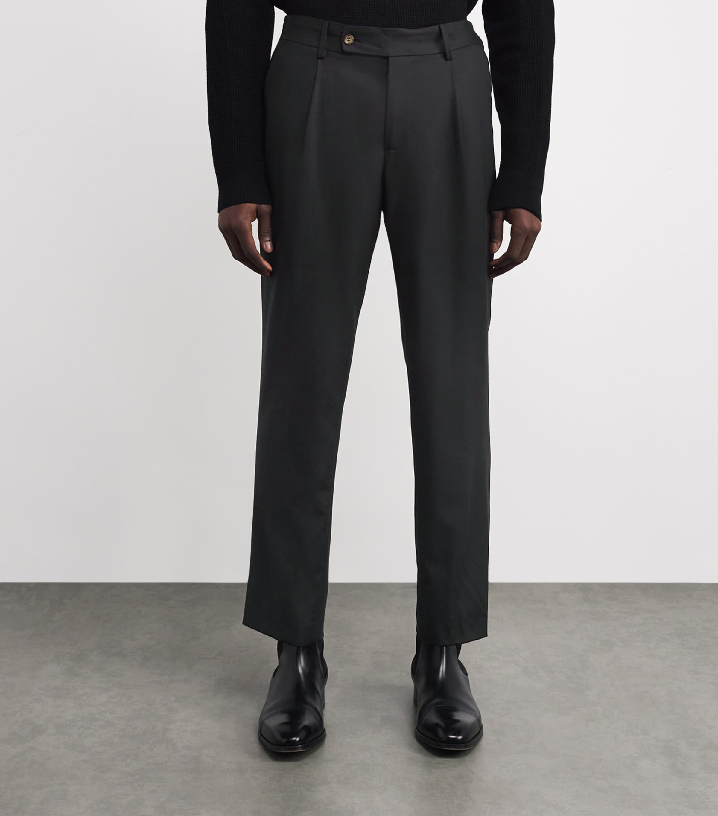 Cashmere Trousers 0091 NERO Image 3