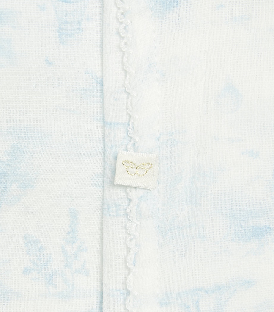 Marie-Chantal Cotton Toile de Jouy Muslin Cloths (Set of 3) Mc Blue Image 2