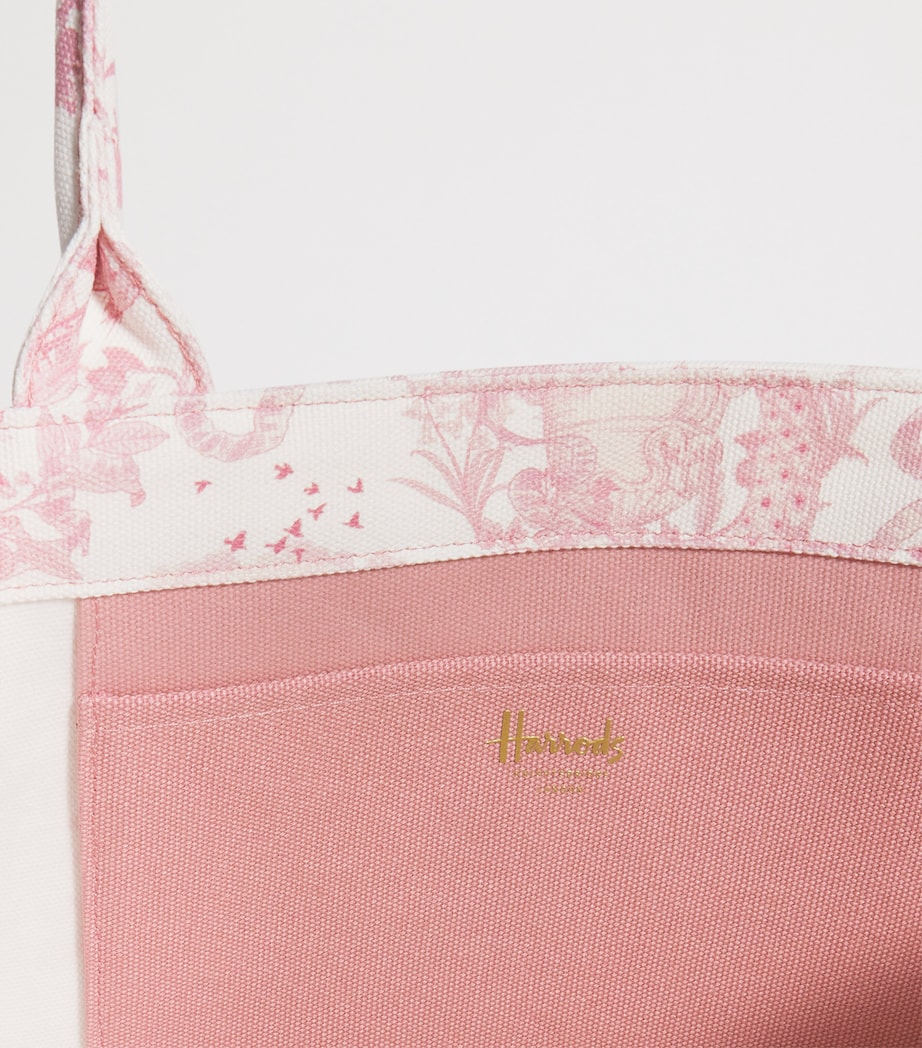Medium Toile Print Tote Bag PINK Image 4