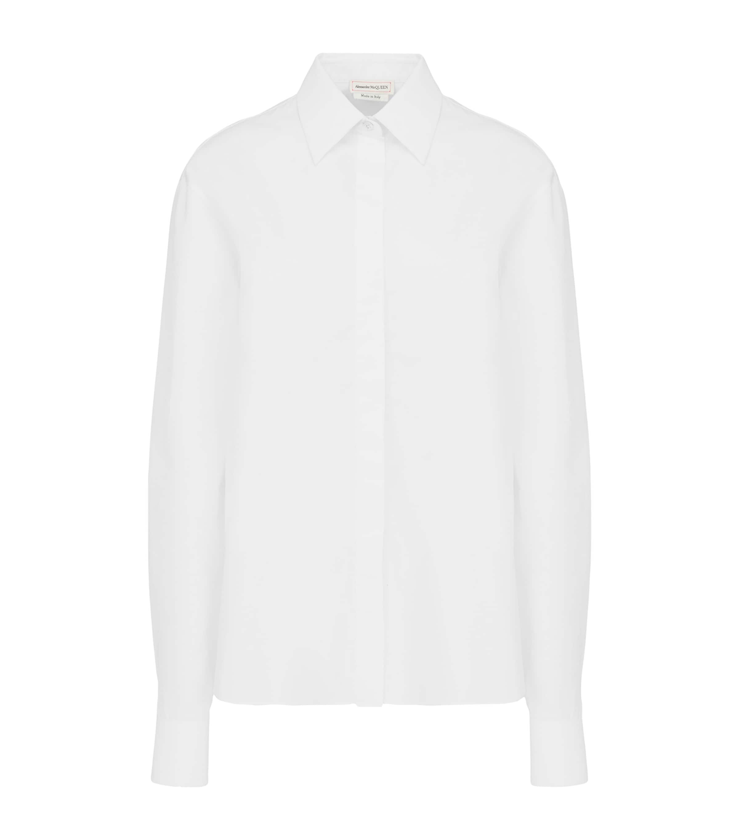 Alexander Mcqueen Cotton Long-sleeve Shirt In White