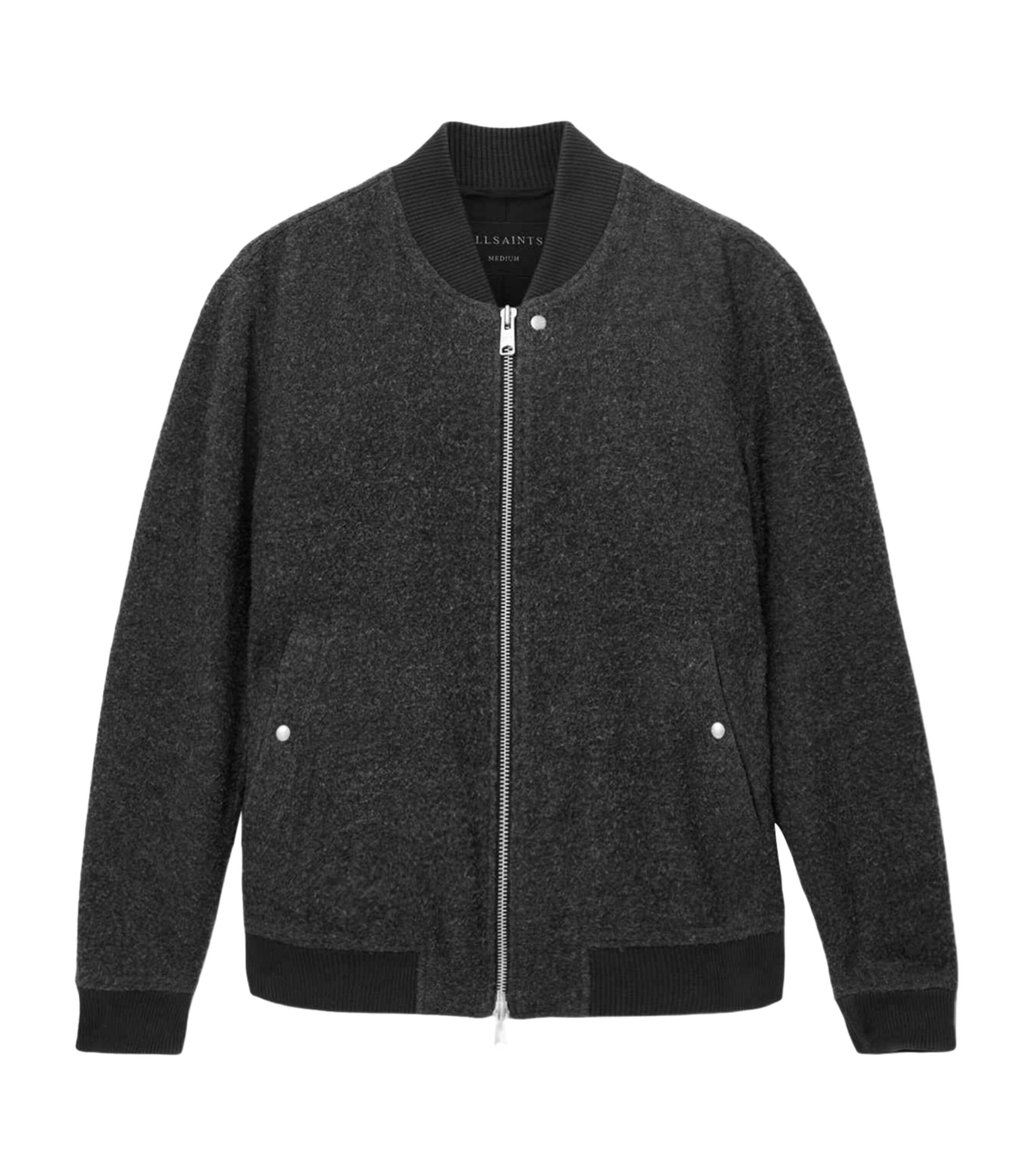 Wool-Blend Saku Bomber Jacket CHARCOAL GREY Image 1