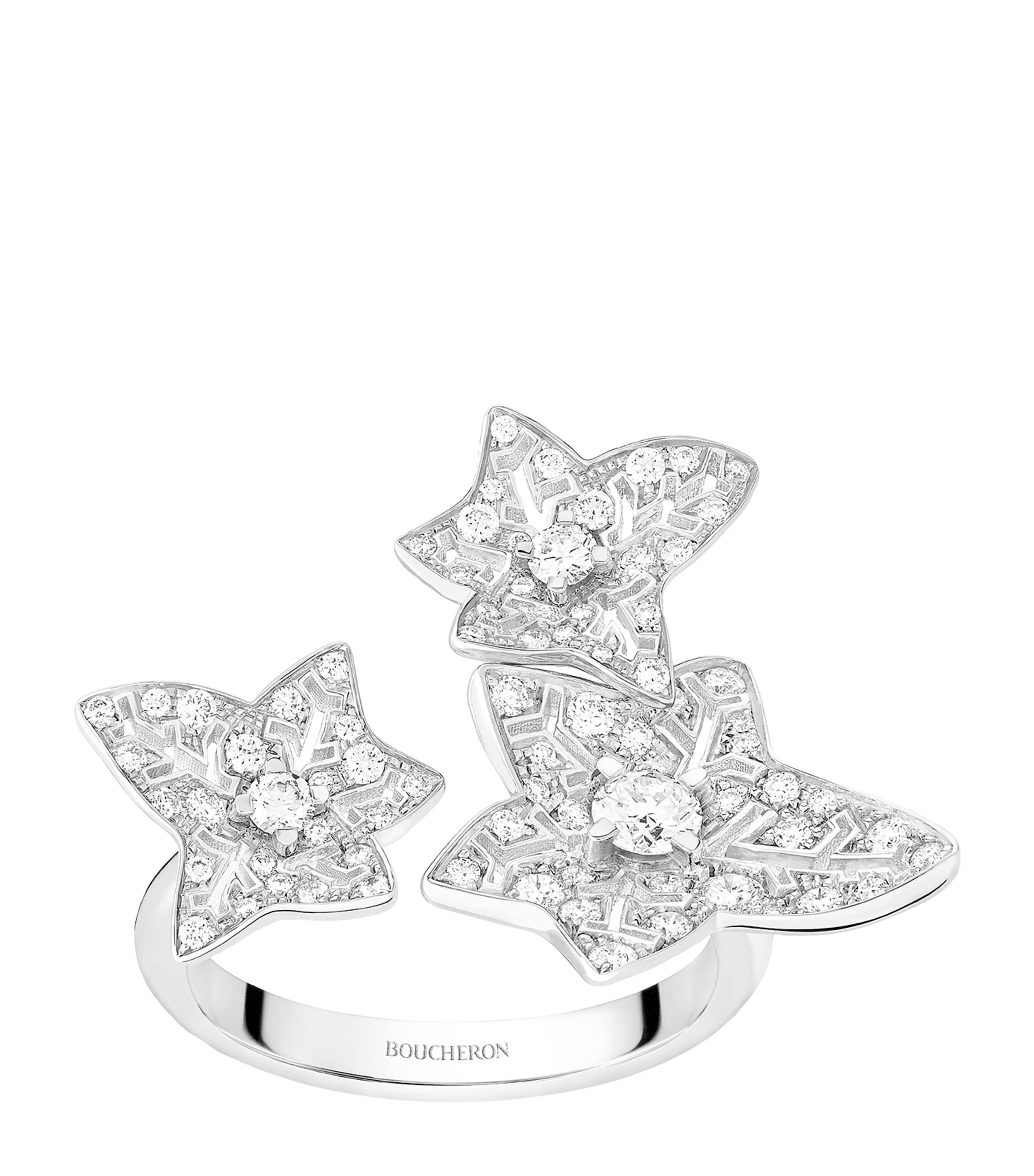 Boucheron White Gold and Diamond Lierre de Paris Ring White Gold Image 1