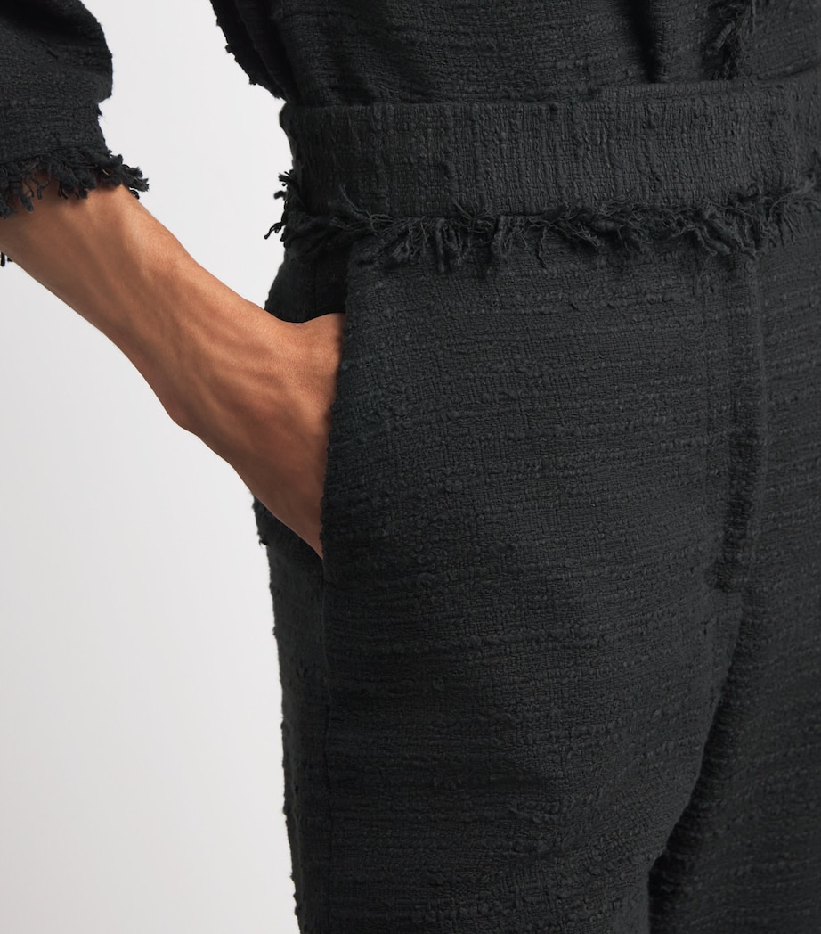 Cotton-Blend Mafaldana Trousers 050 BLACK Image 6