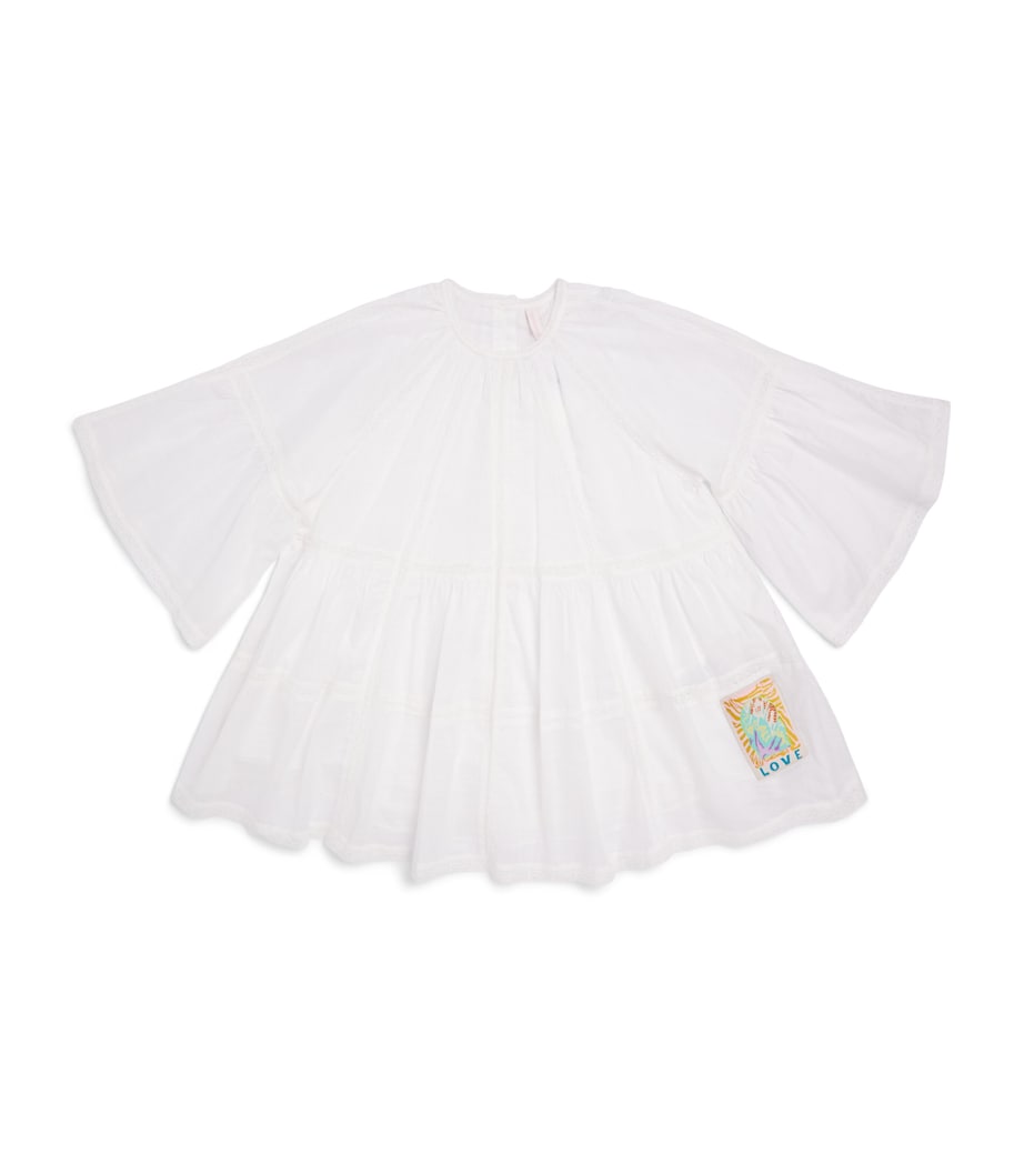 Zimmermann Kids Cotton Lace-Detail Dress (2-12 Years) Ivory Image 1