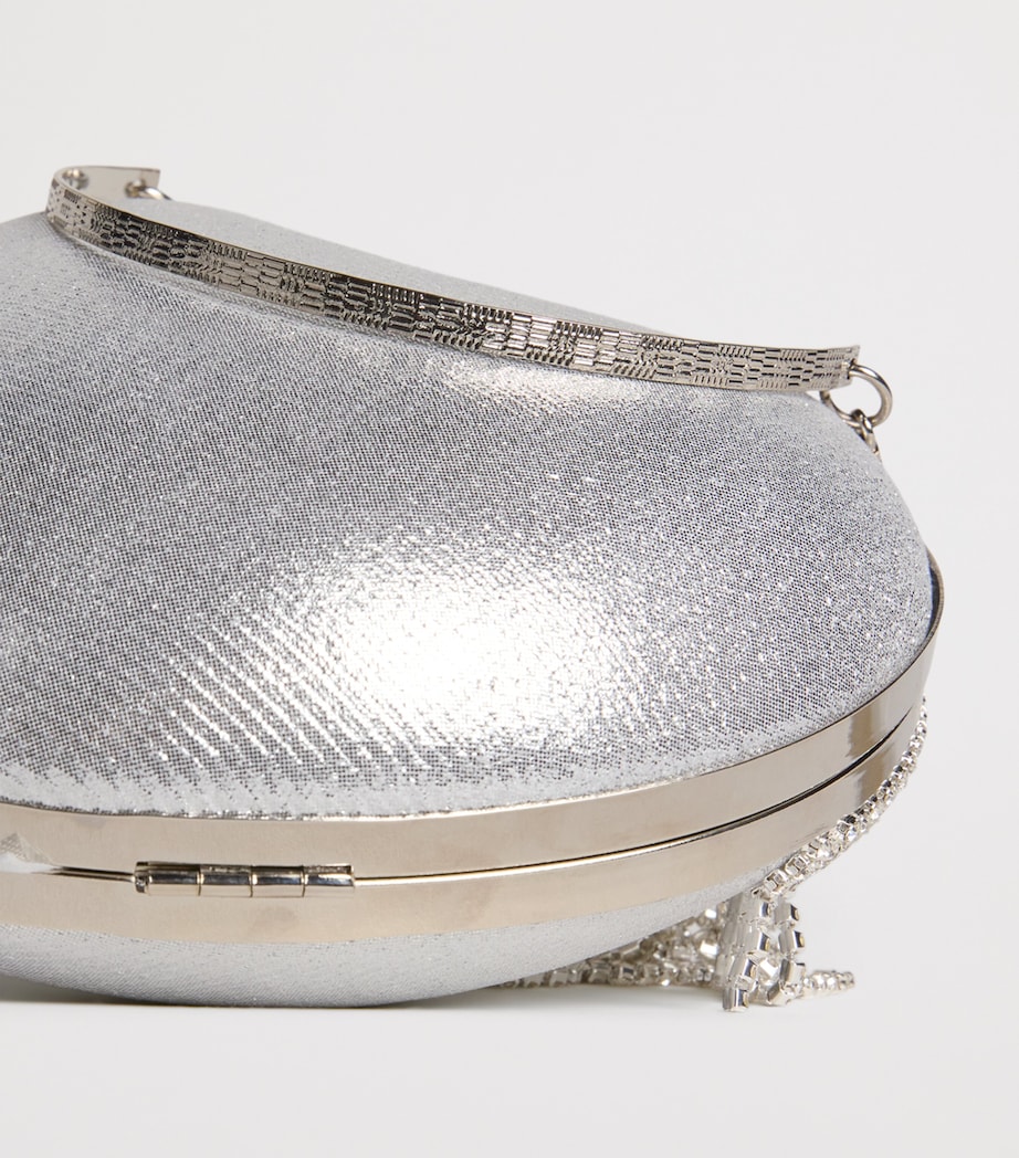 Tassel Heart Top-Handle Bag S-SILVER Image 4