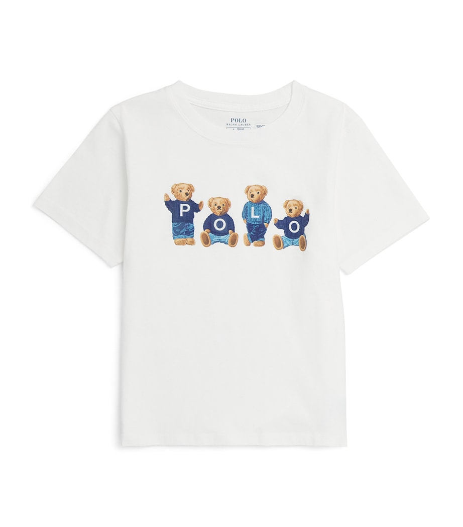 Ralph Lauren Kids Cotton Polo Bears T-Shirt (2-7 Years) White Image 1