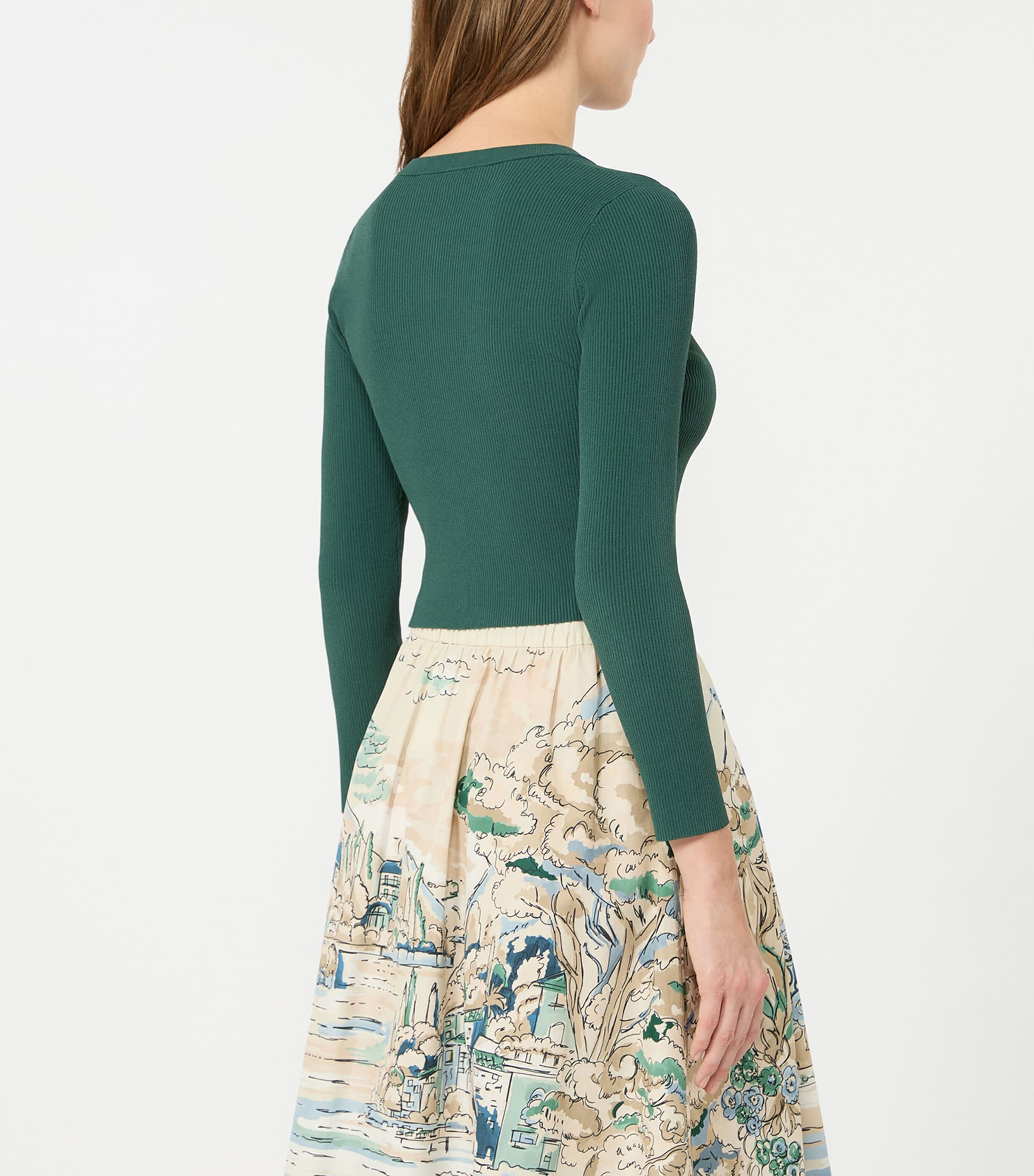 Weekend Max Mara Womens Cropped Cardigan Green Image 3