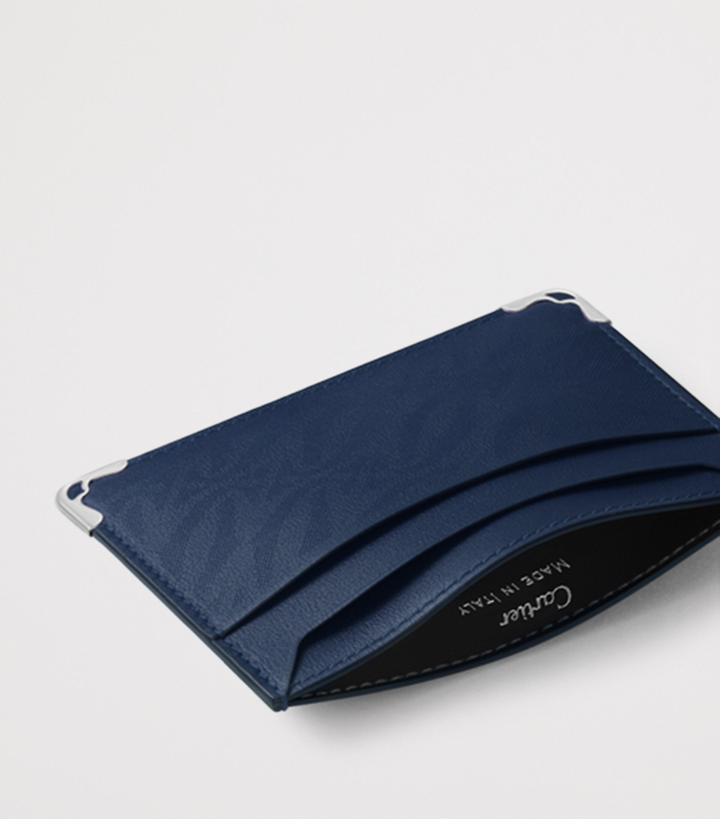 Leather Must de Cartier Double Card Holder NAVY BLUE Image 2
