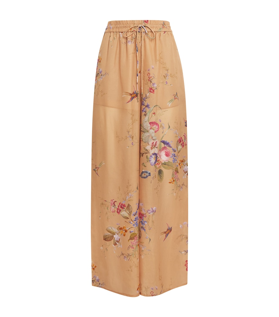 Silk Patience Trousers TAN FLORALTAFL Image 1