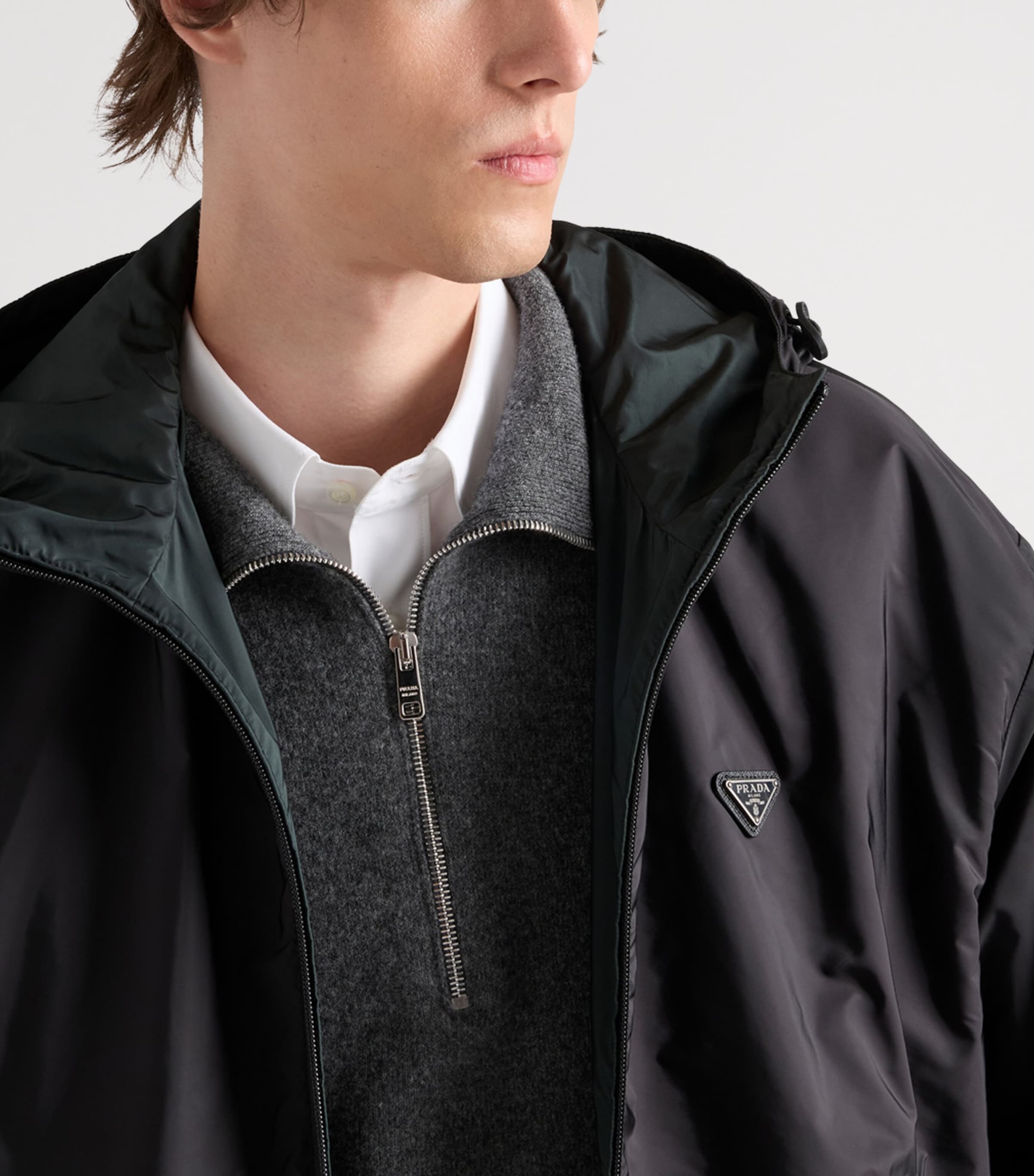 Prada Mens Re-Nylon Reversible Jacket Green Image 4