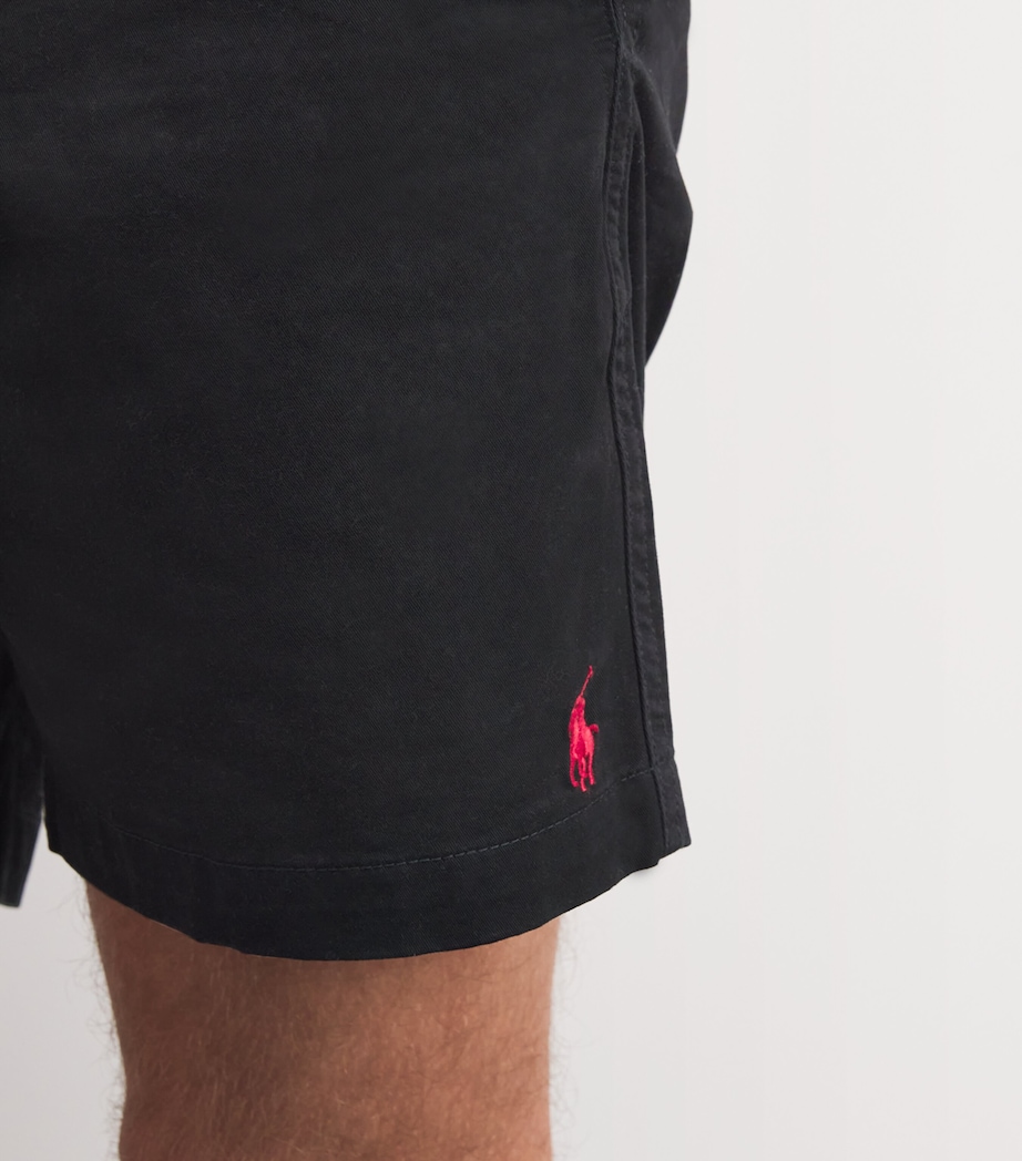Stretch-Cotton Logo Shorts POLO BLACK Image 6
