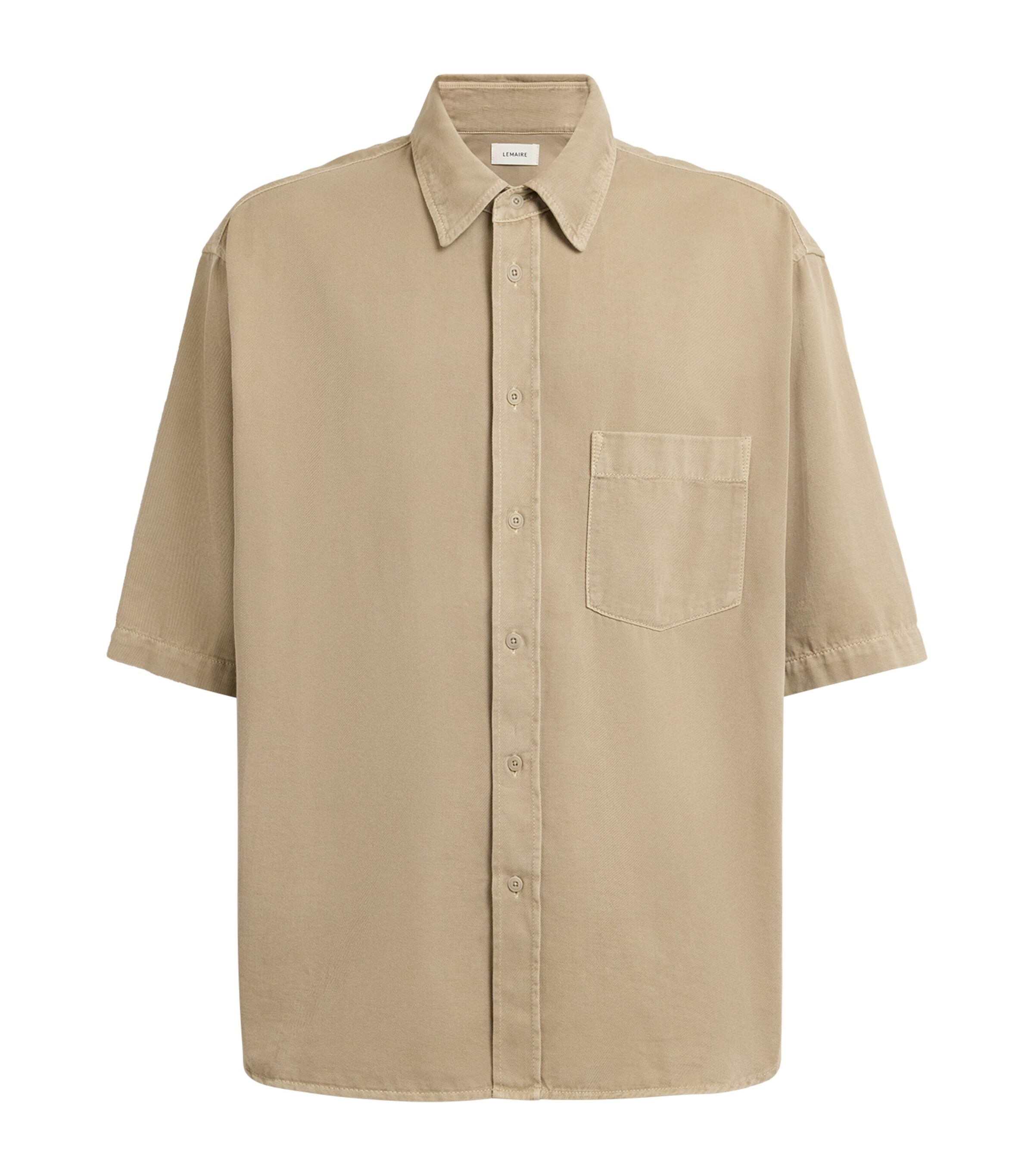 Lemaire Mens Oversized Denim Shirt Beige Image 1