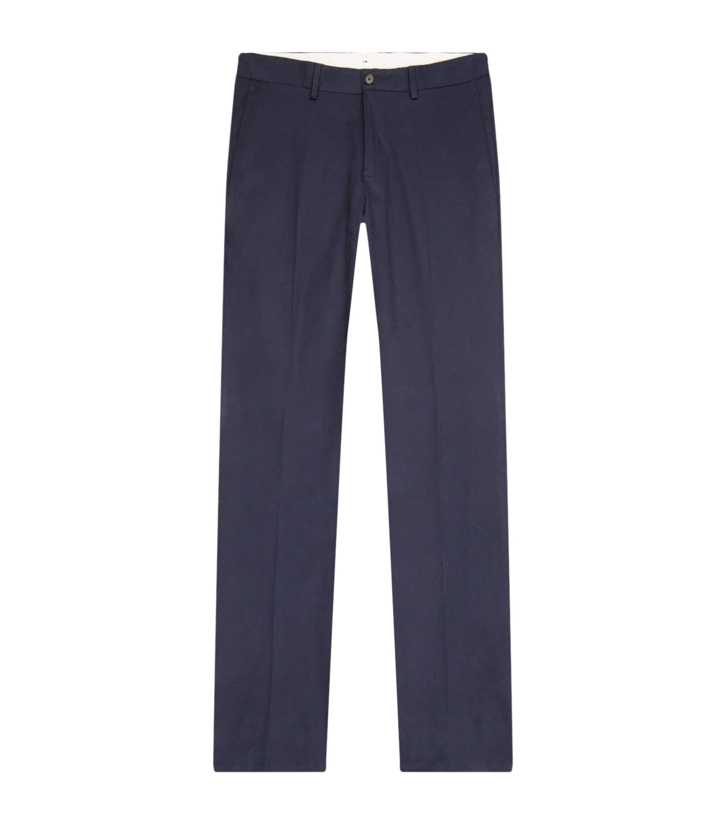 Cotton-Blend Straight Chinos NAVY Image 1