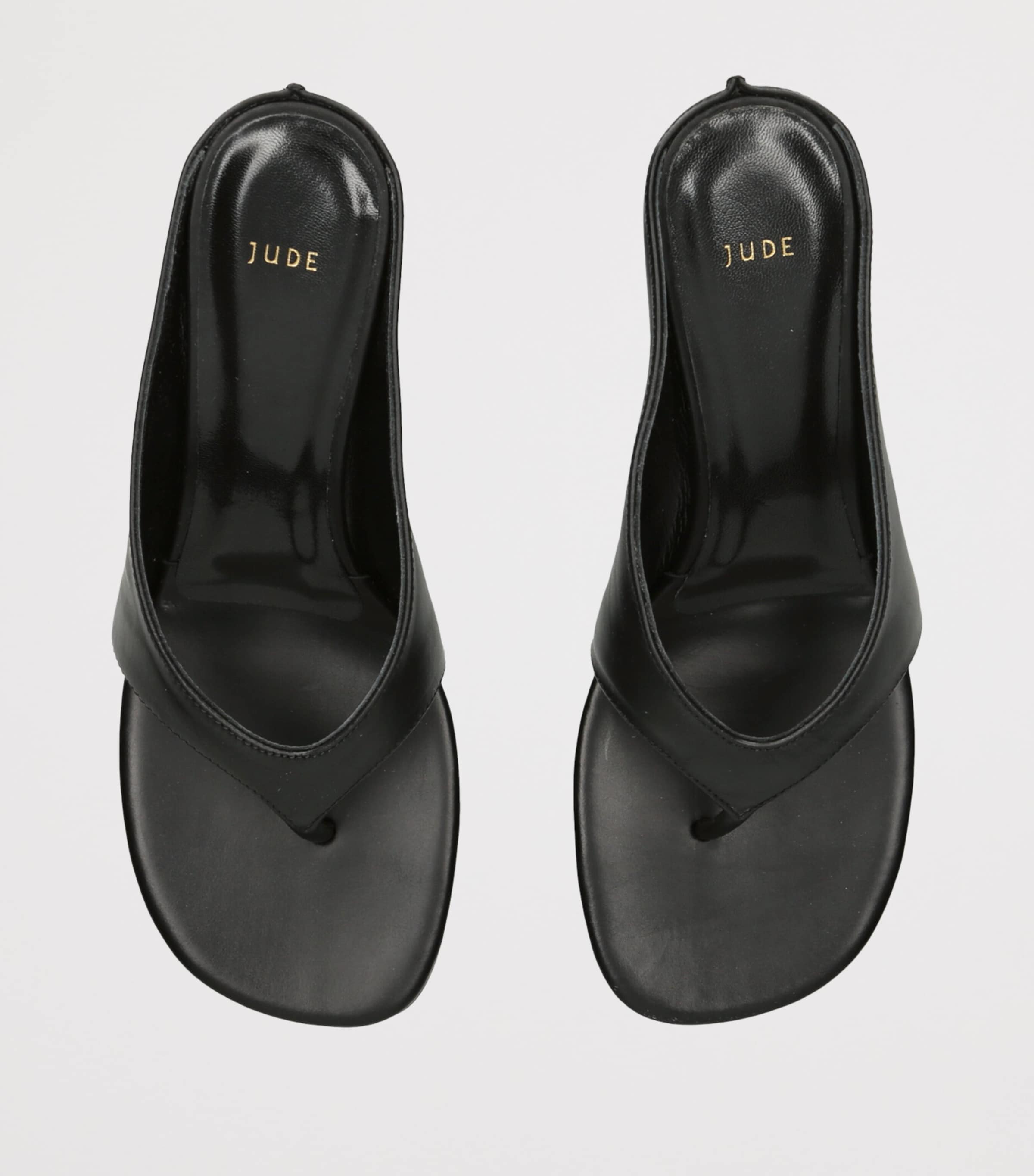 Jude Leather Yaga Wedge Sandals 85 Black Image 3