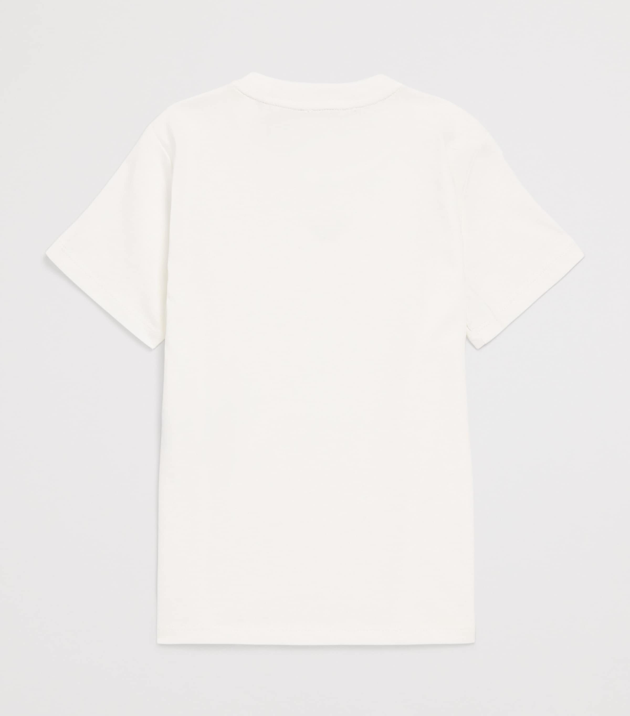 Cotton Logo T-Shirt (4-16 Years) OFF WHITE / NAVY HD Image 2