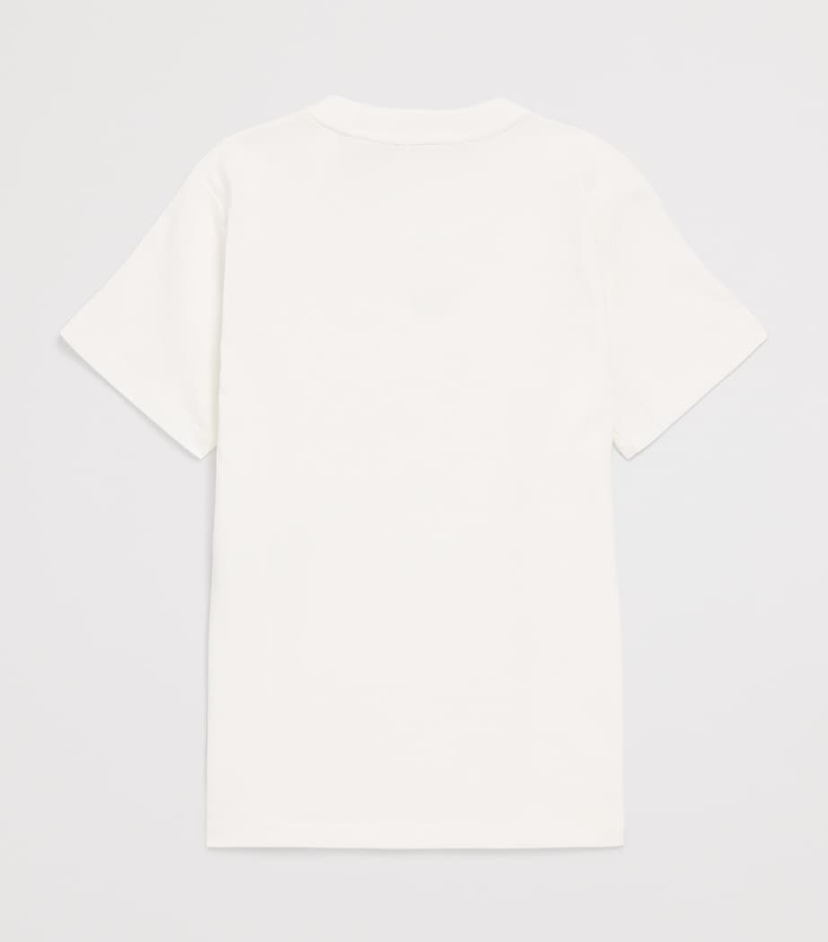 Cotton Logo T-Shirt (4-16 Years) OFF WHITE / NAVY HD Image 2