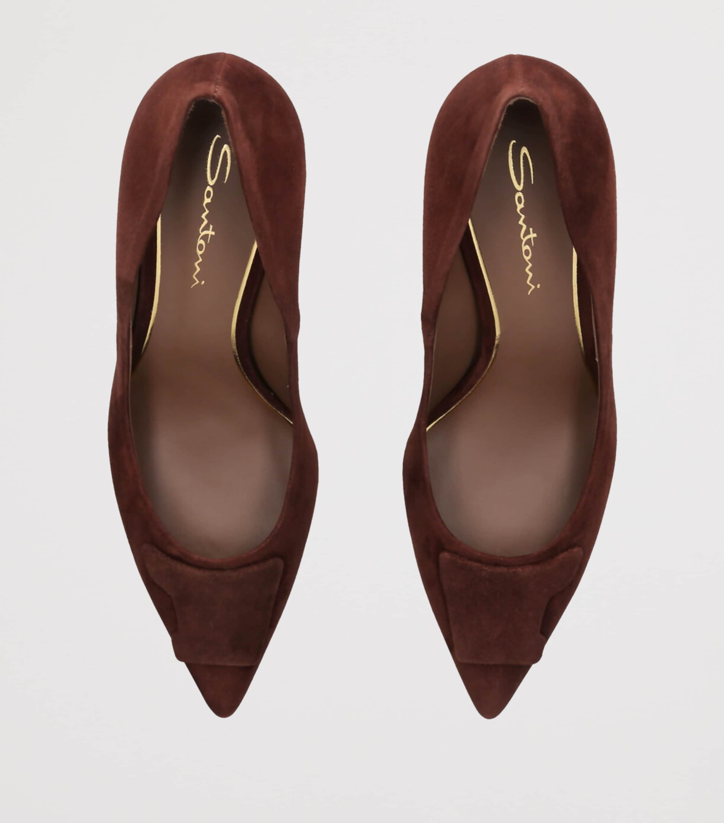 Suede Sibille Pumps 85 DARK BROWN Image 4