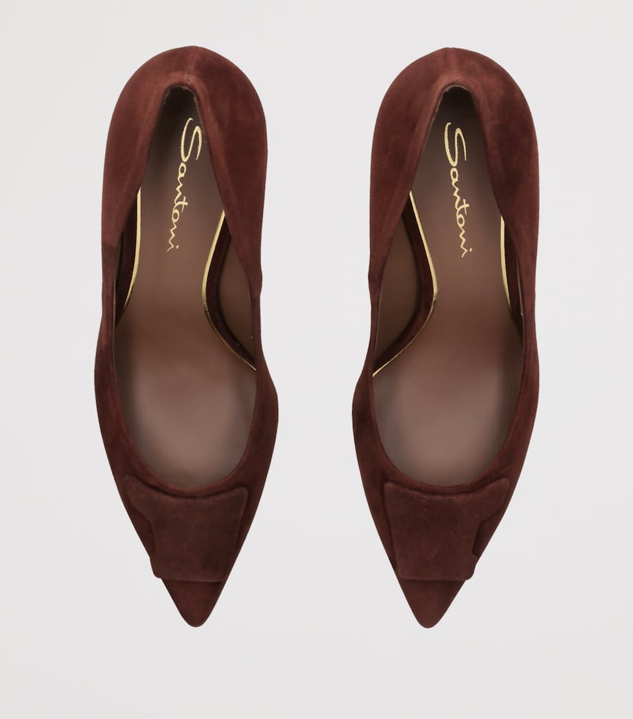 Suede Sibille Pumps 85 DARK BROWN Image 4
