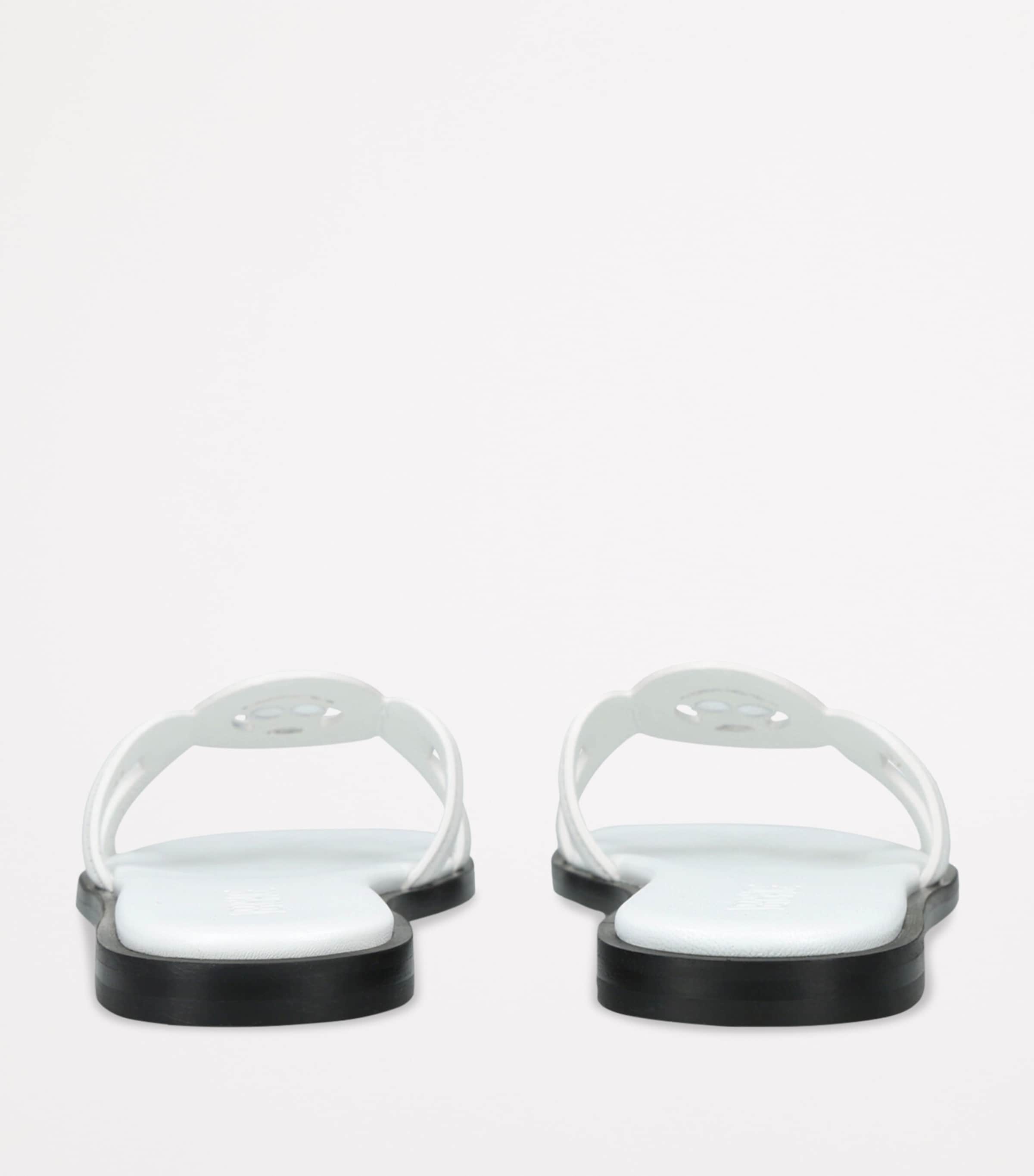 Versace Leather Medusa Slides White Image 2