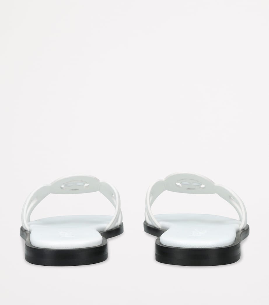 Versace Leather Medusa Slides White Image 2