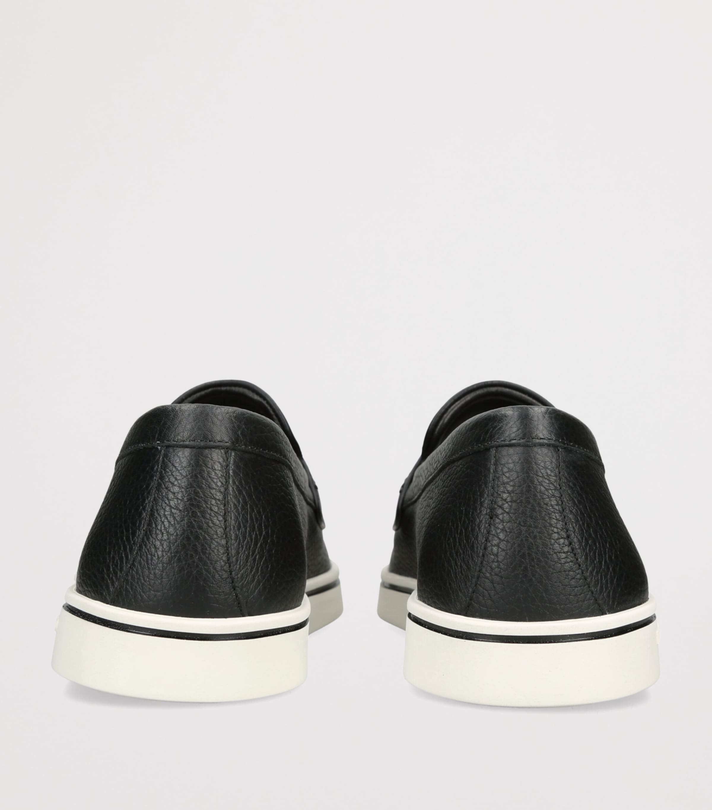 Salvatore Ferragamo Leather Tancredi Loafers Black Image 4