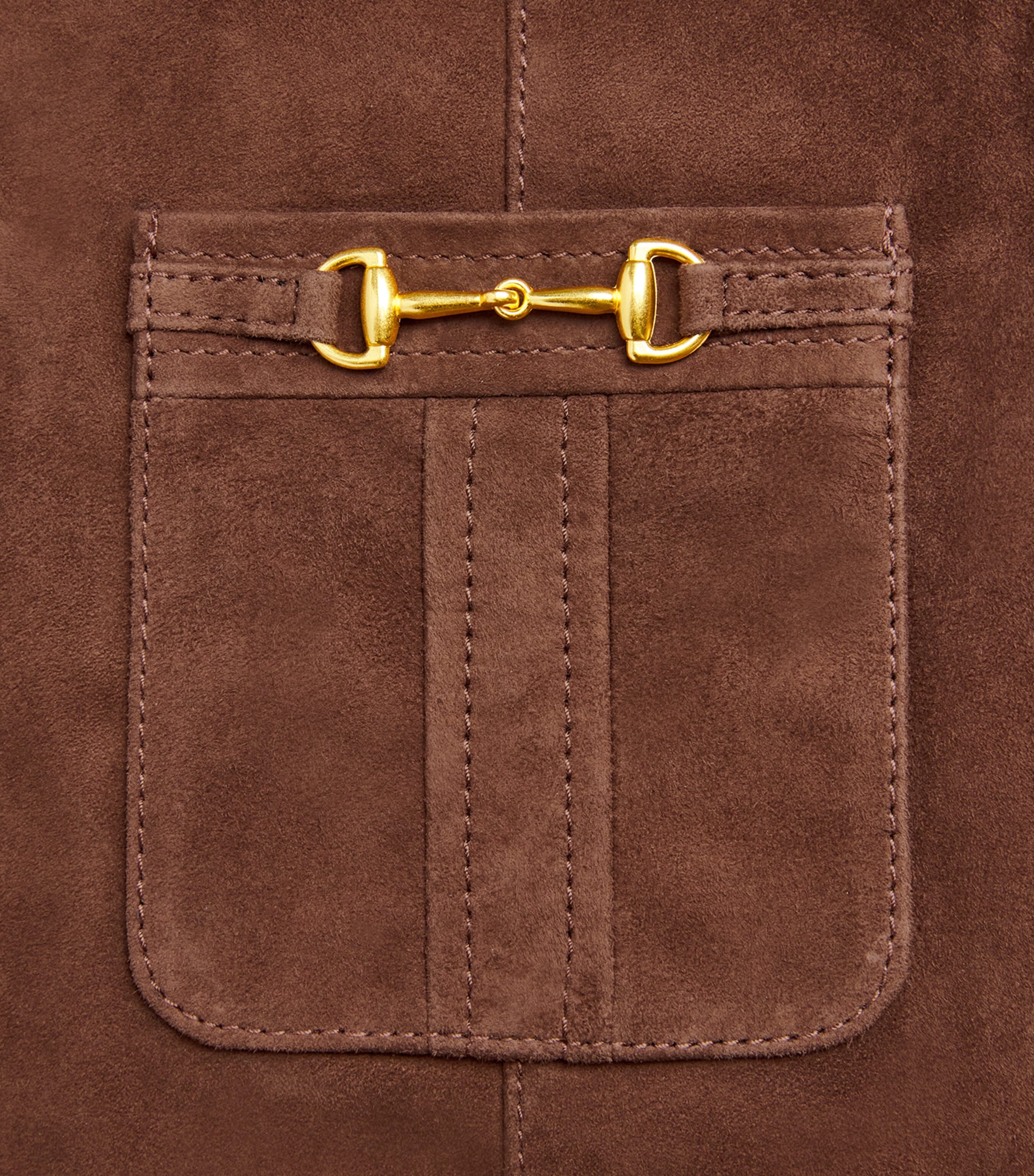 Suede Wiley Mini Skirt BROWN Image 5