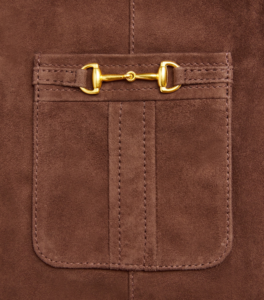 Suede Wiley Mini Skirt BROWN Image 5