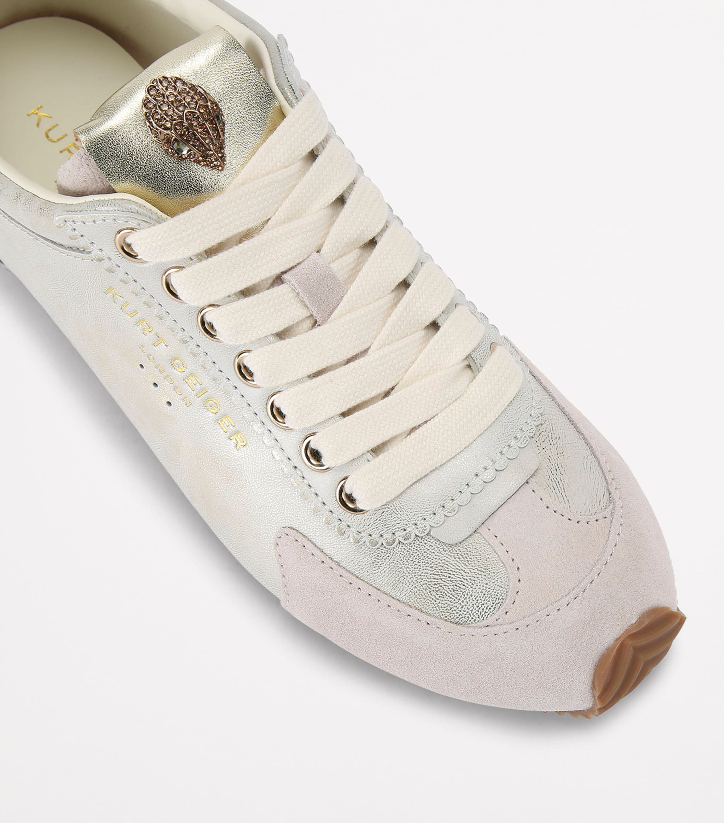 Kurt Geiger London White Leather Islington Sneakers Harrods UK