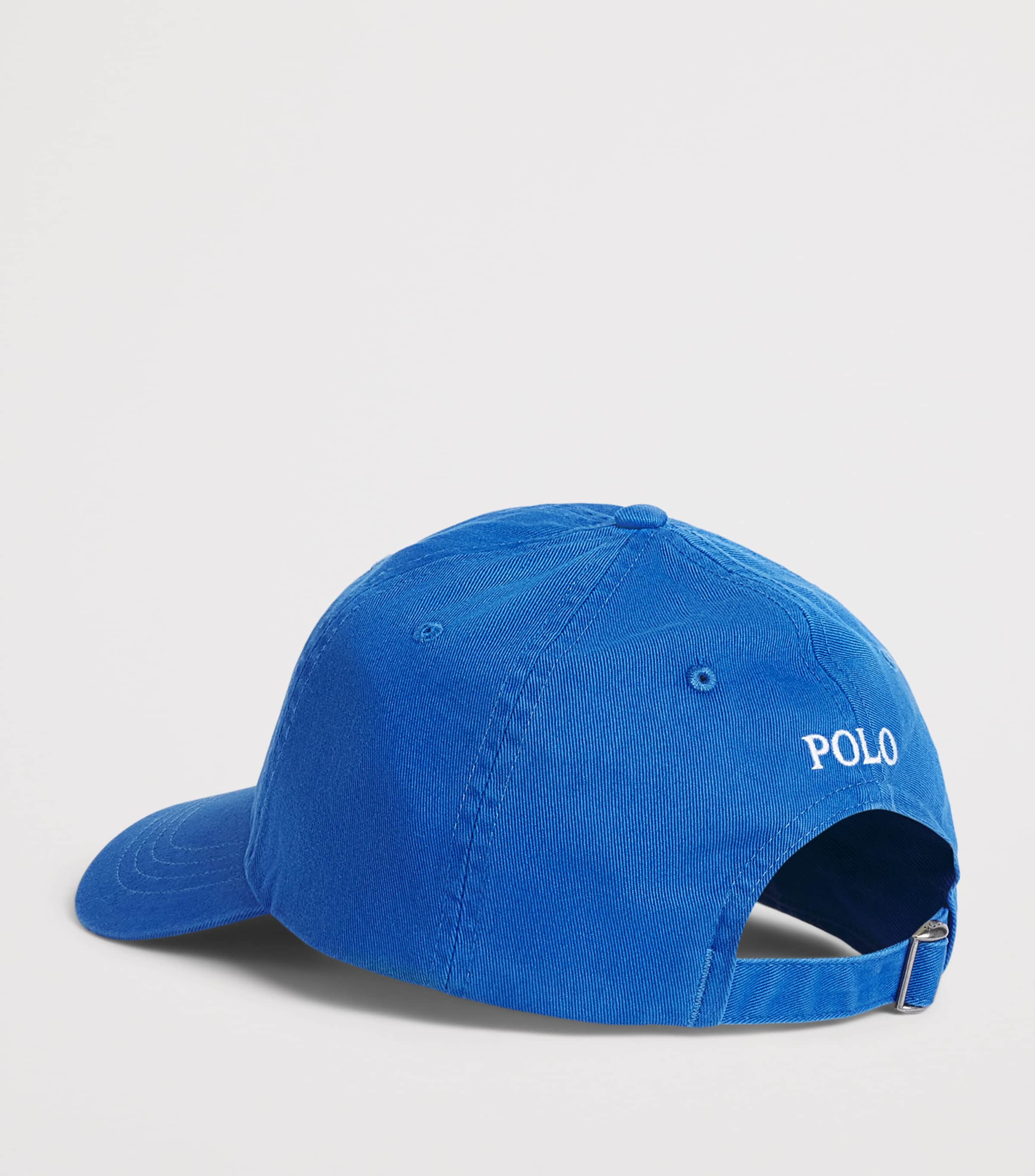 Polo Ralph Lauren Cotton Logo Baseball Cap New Irs Blu W/wht Pp Image 3