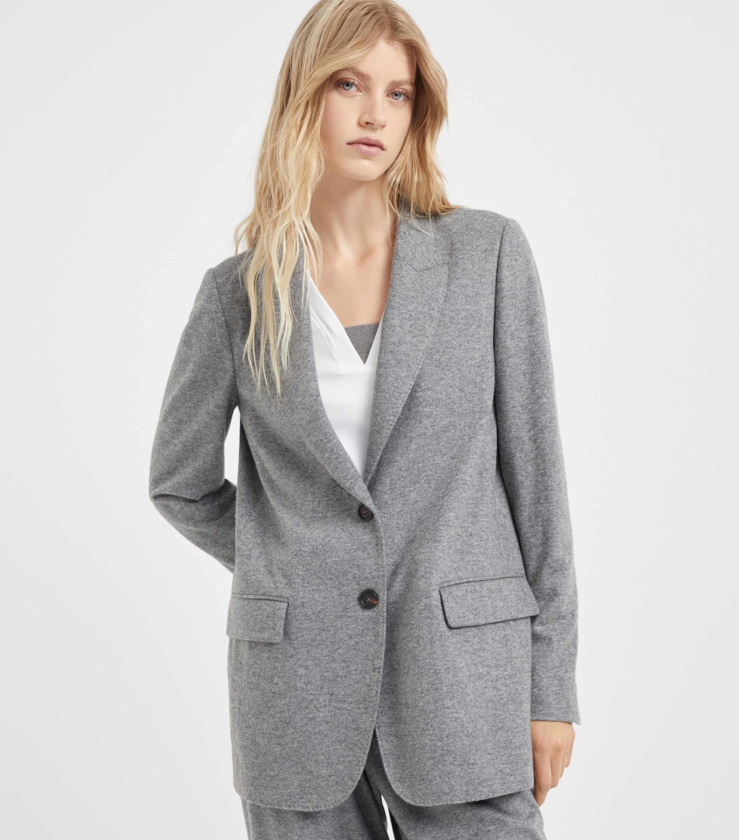 Brunello Cucinelli Womens Cashmere Jersey Blazer Image 2