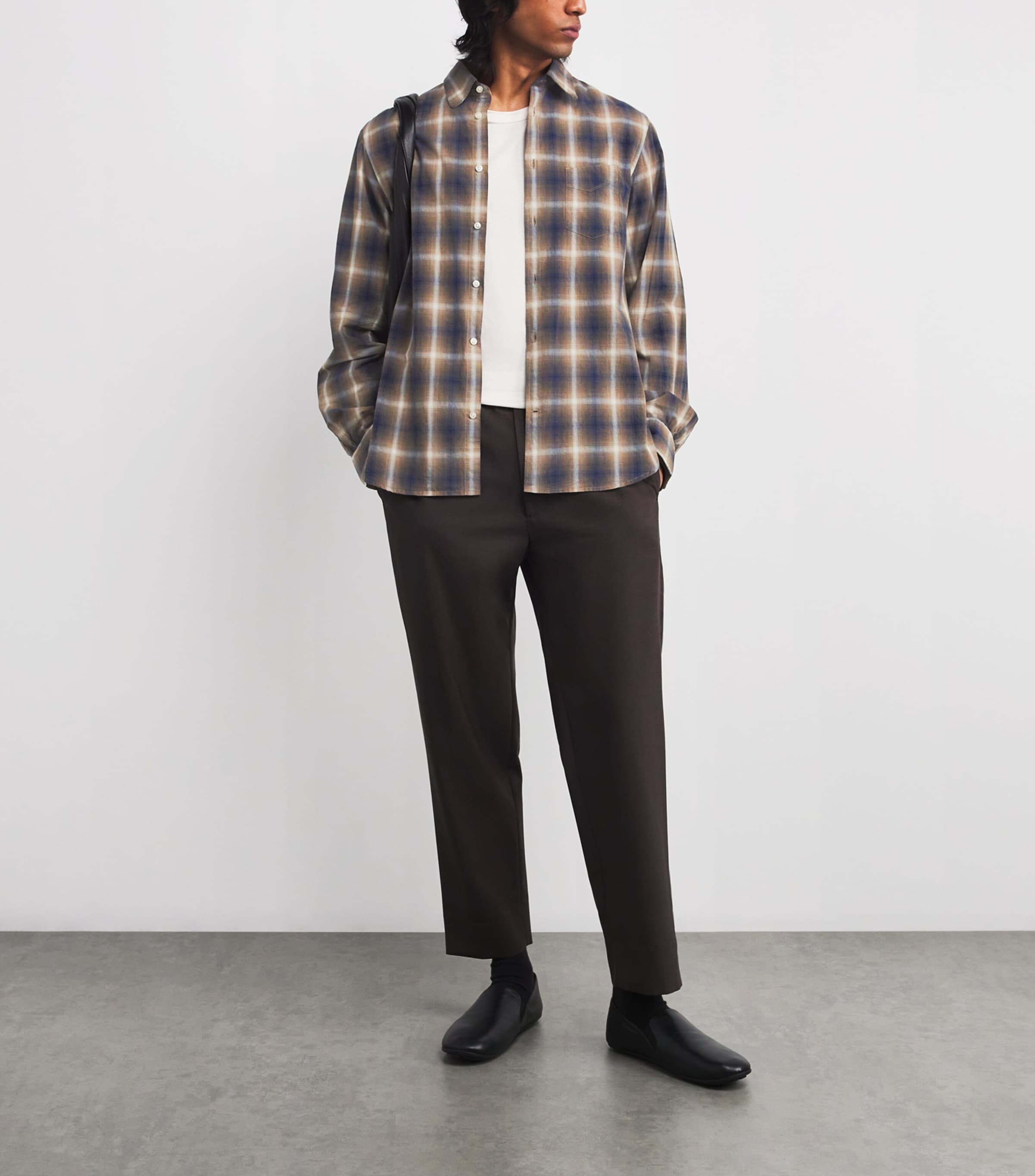 Cotton Check Shirt ICDCOFF/CREAM/NAVY Image 2
