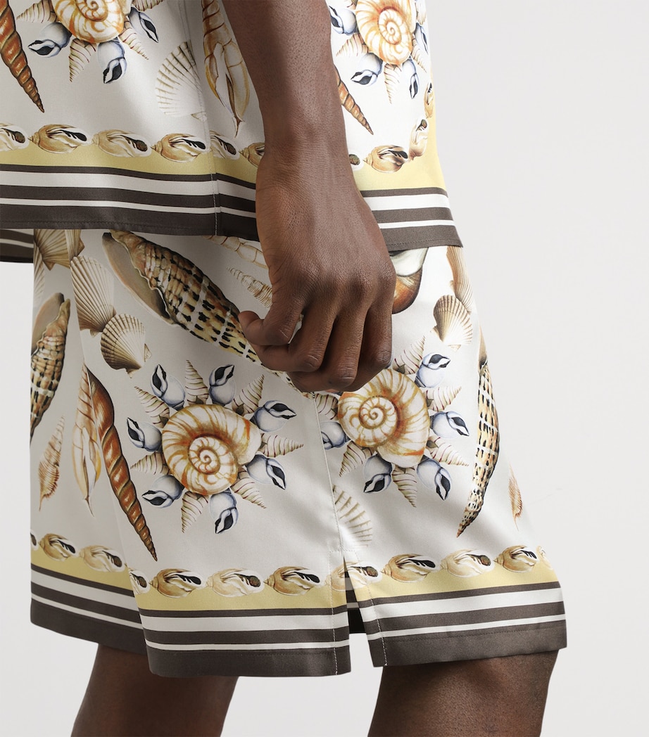 Silk Shell Print Shorts HG5PL-CONCHIGLI Image 5