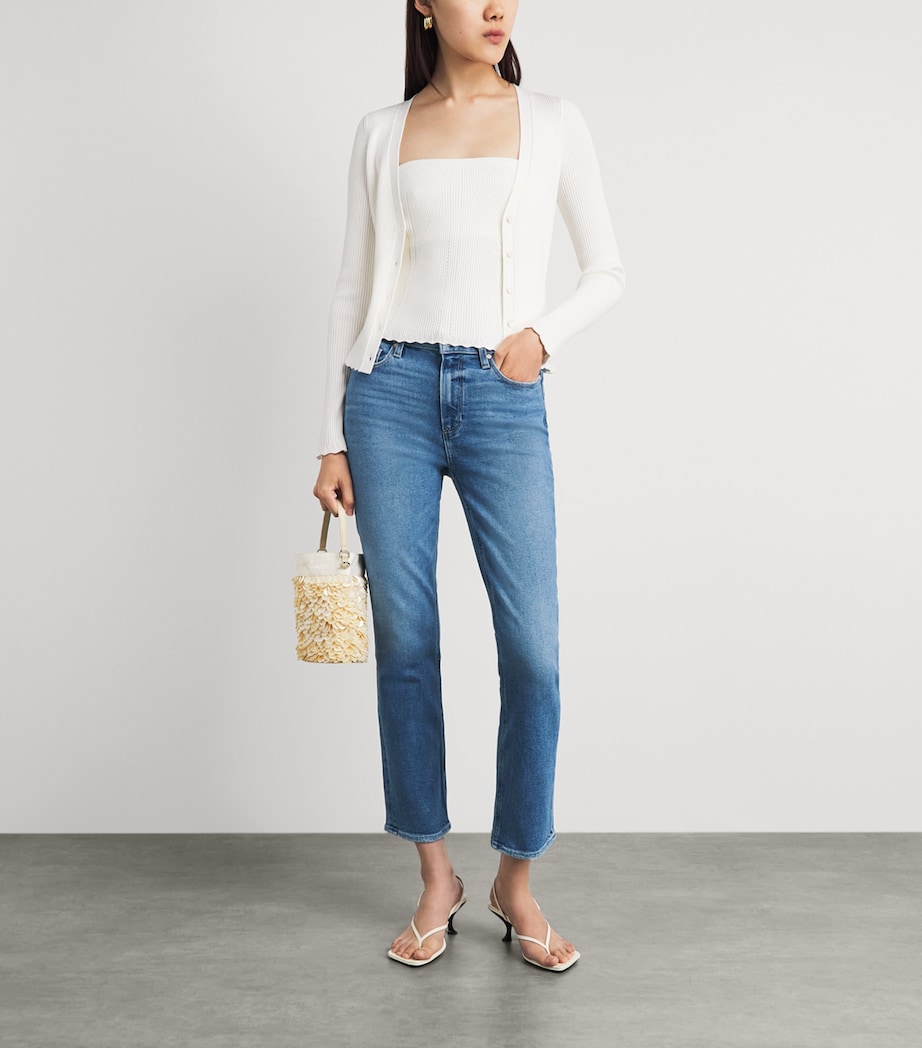 PAIGE Womens Stretch-Denim Cindy Straight Jeans Buckingham Image 2