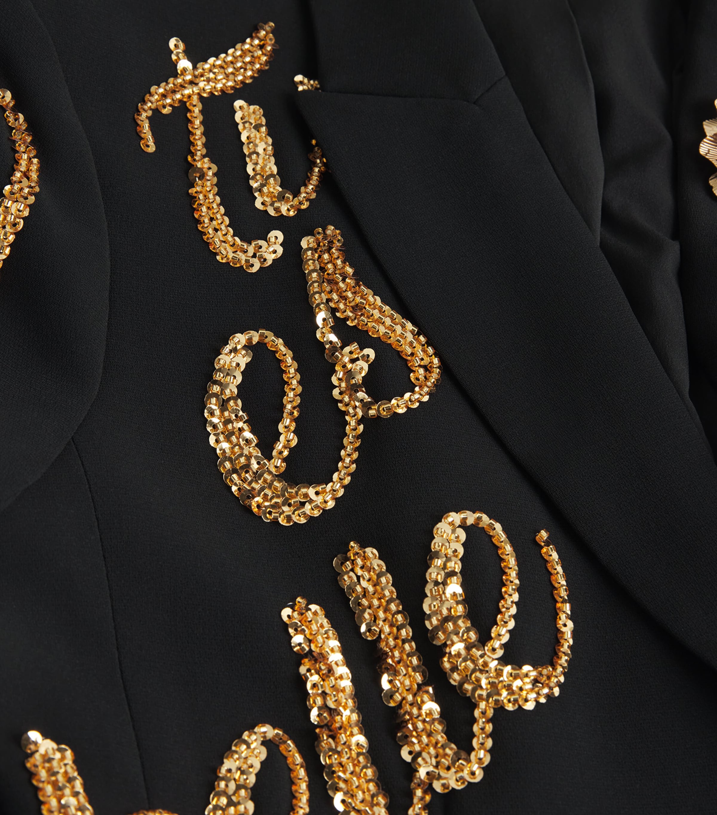 Sequin Loveletter Joel Blazer Mini Dress BLACK/GOLD Image 5