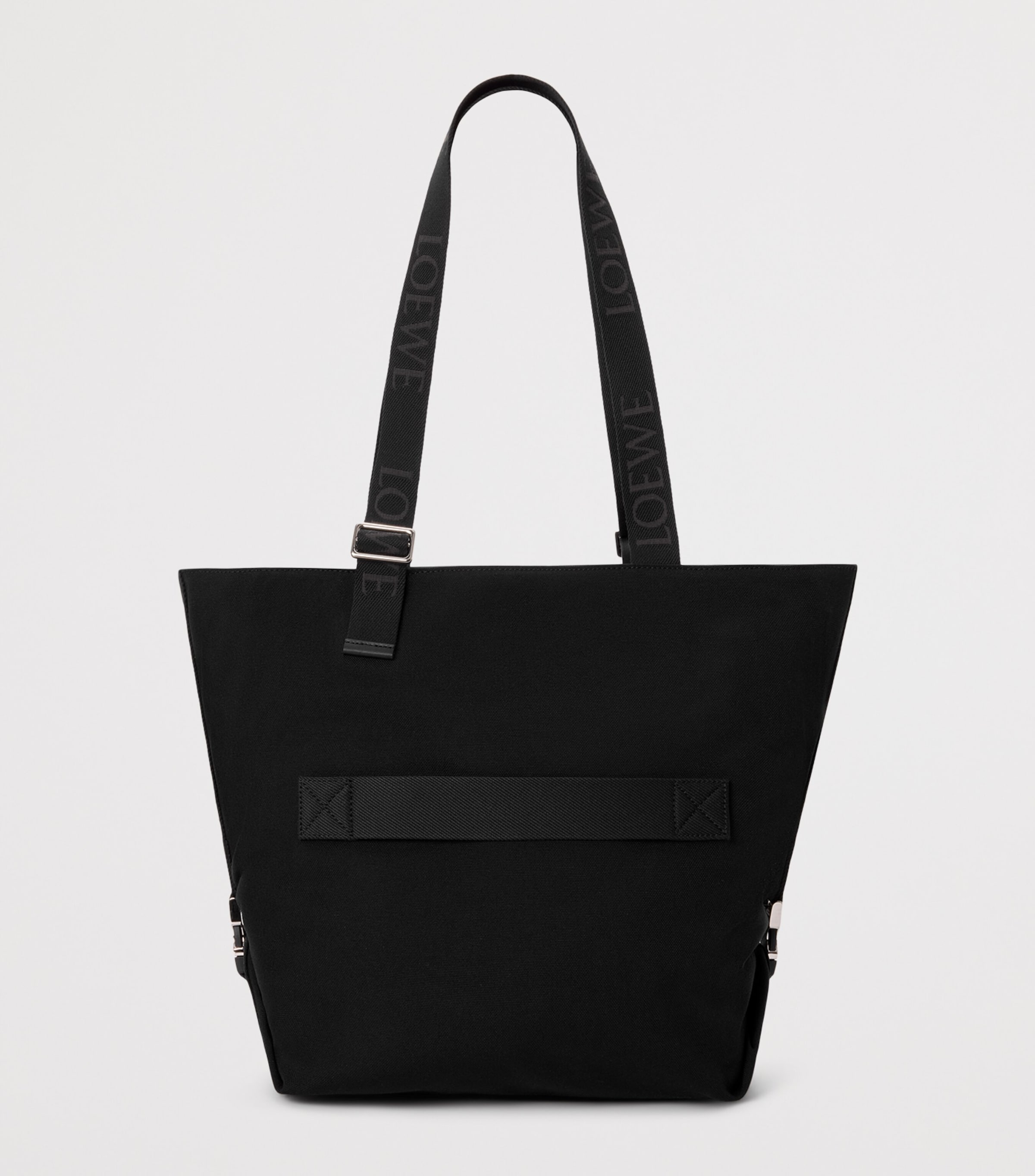 LOEWE Calfskin-Patch Flex Tote Bag Black/dark Gold Image 3
