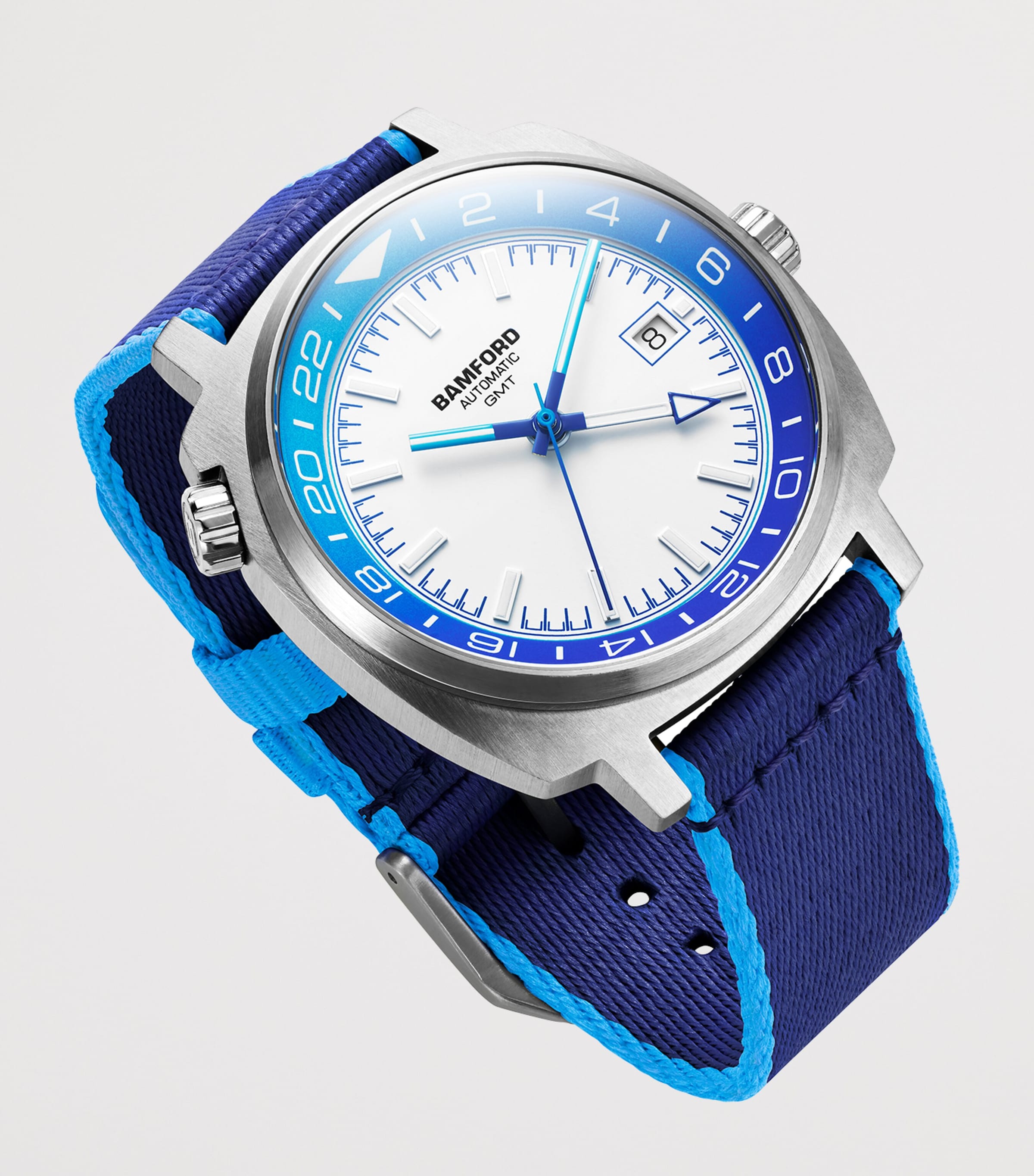 Stainless Steel GMT Summer +2 Watch 40mm BLUE Image 3