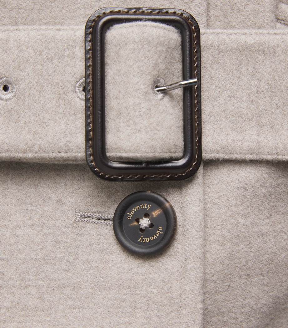 Wool Double-Breasted Coat ARGILLA Image 5